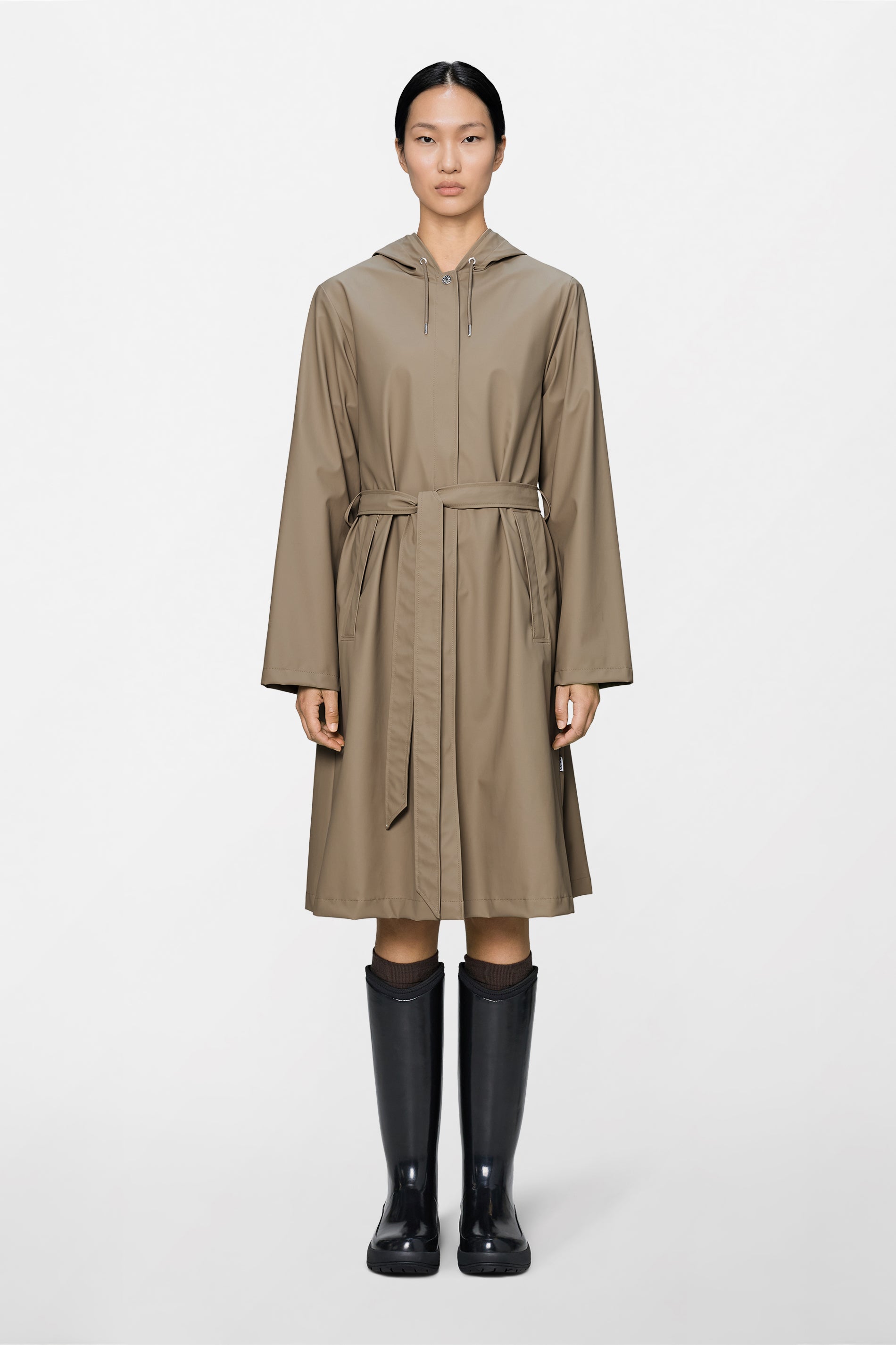 RAINS A-Line Longer W Jacket Beige Jacket
