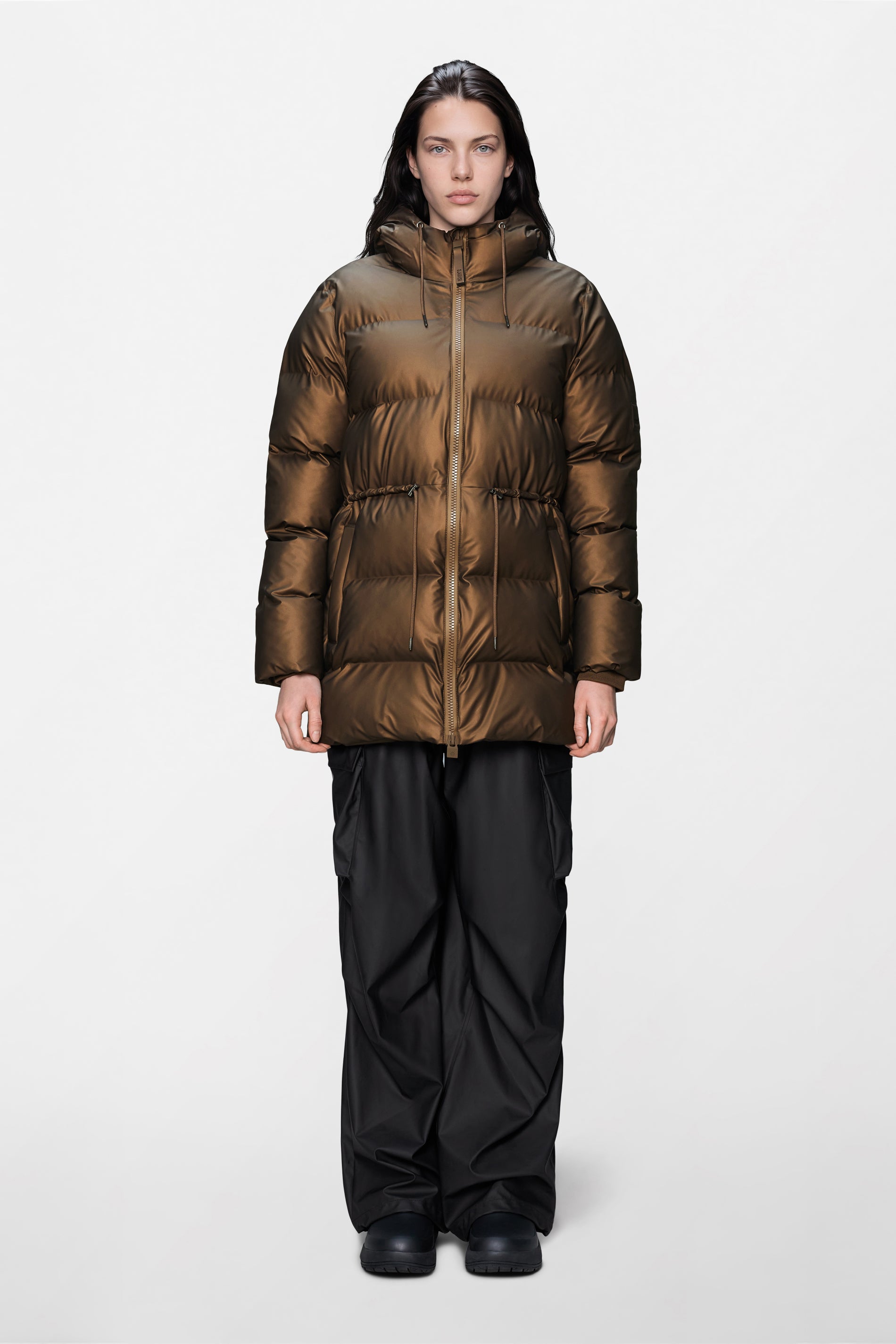 RAINS Alta Long Puffer String W Jacket Comet Jacket