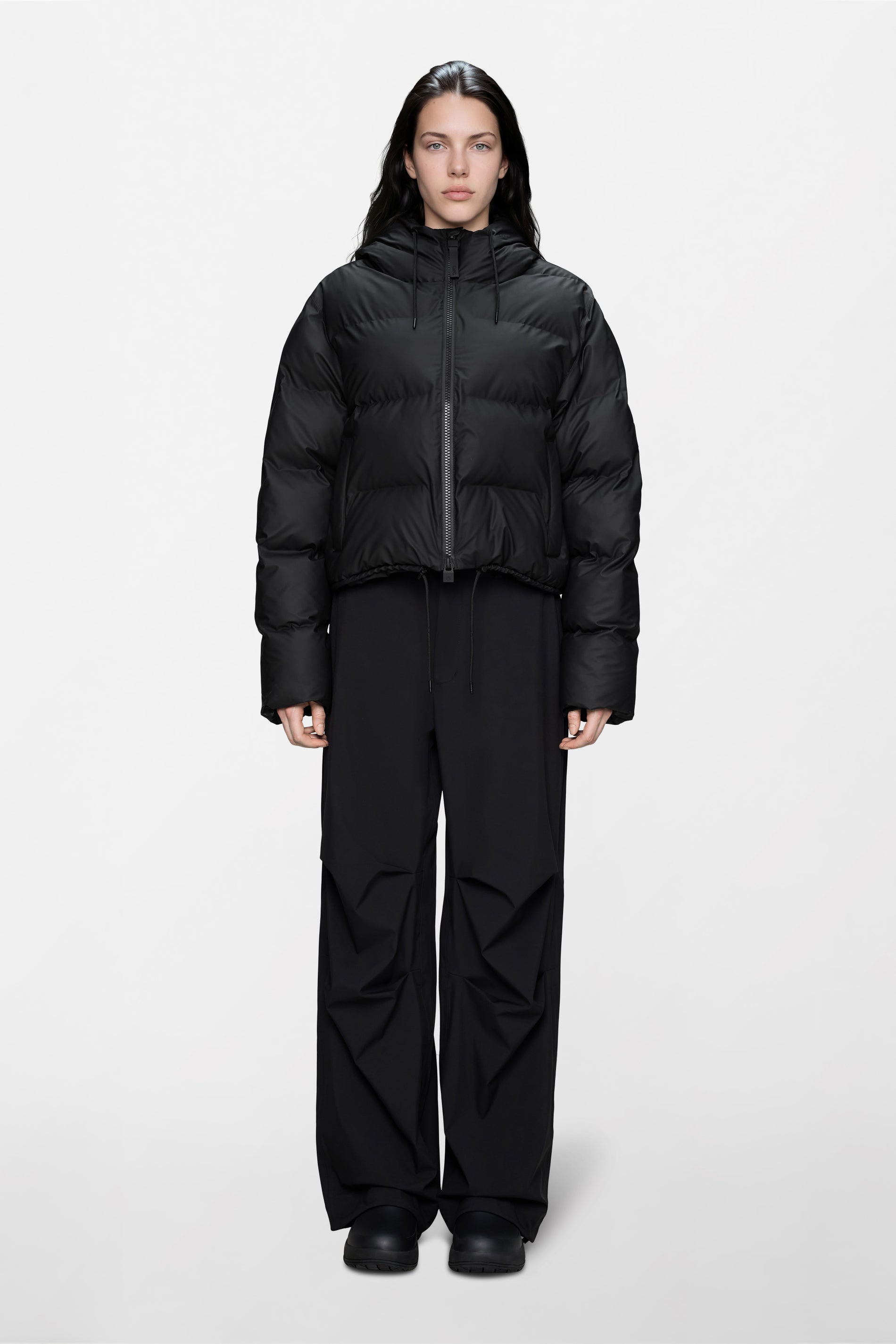 RAINS Alta Short Puffer Jacket Black Jacket