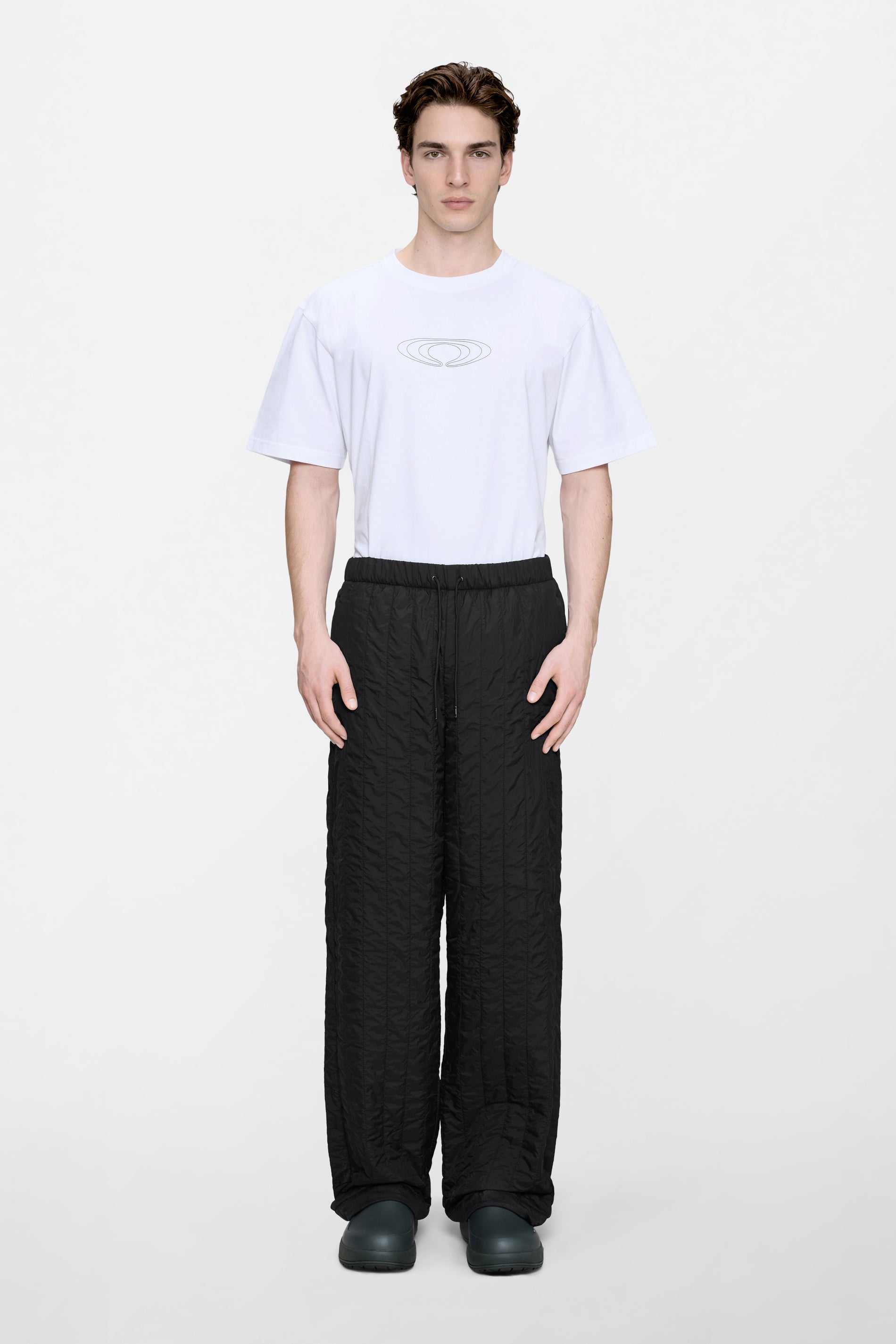RAINS Banja Liner Pants Wide Black Pants