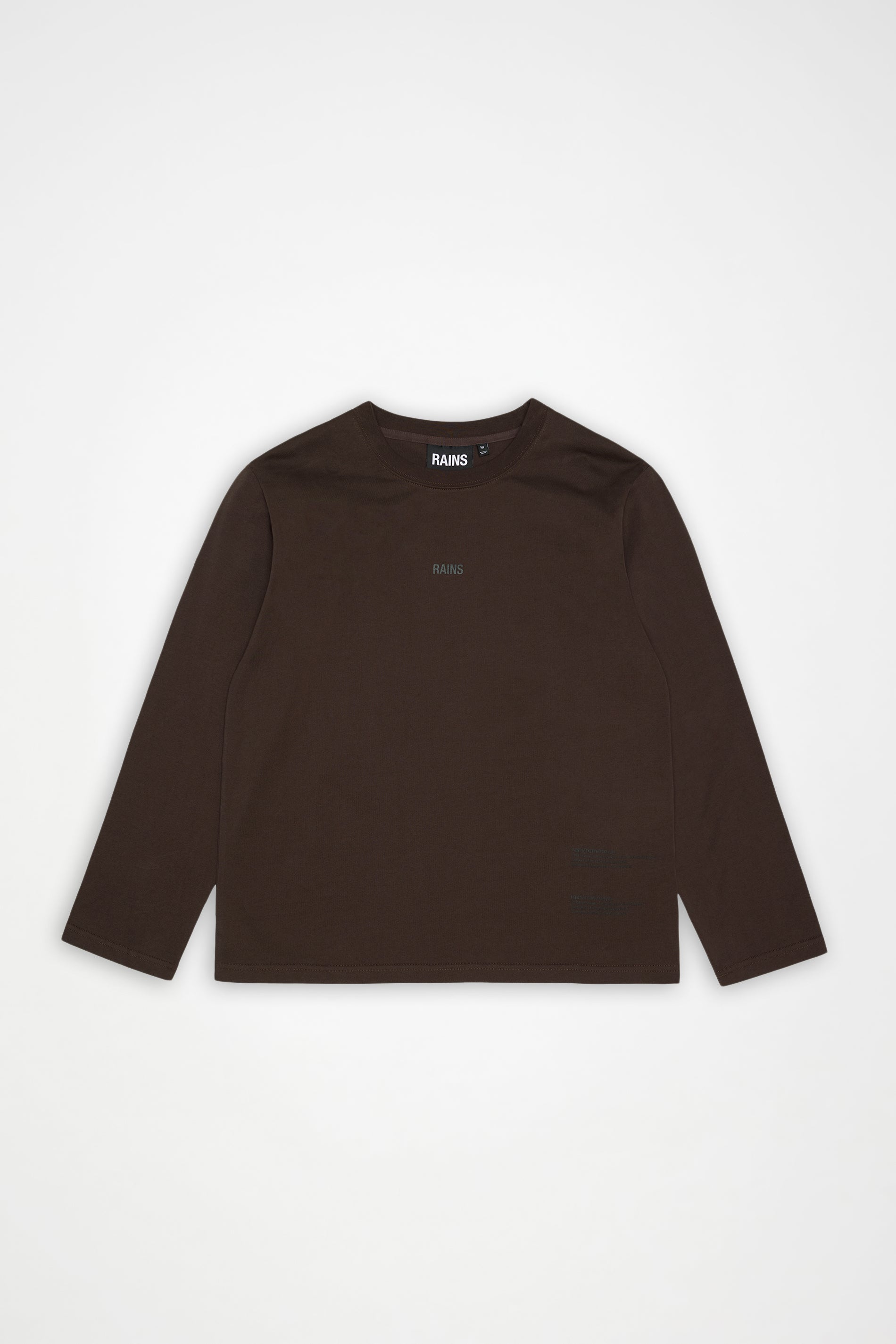 RAINS Classic Long Sleeve T-shirt Rains Bark Long Sleeve