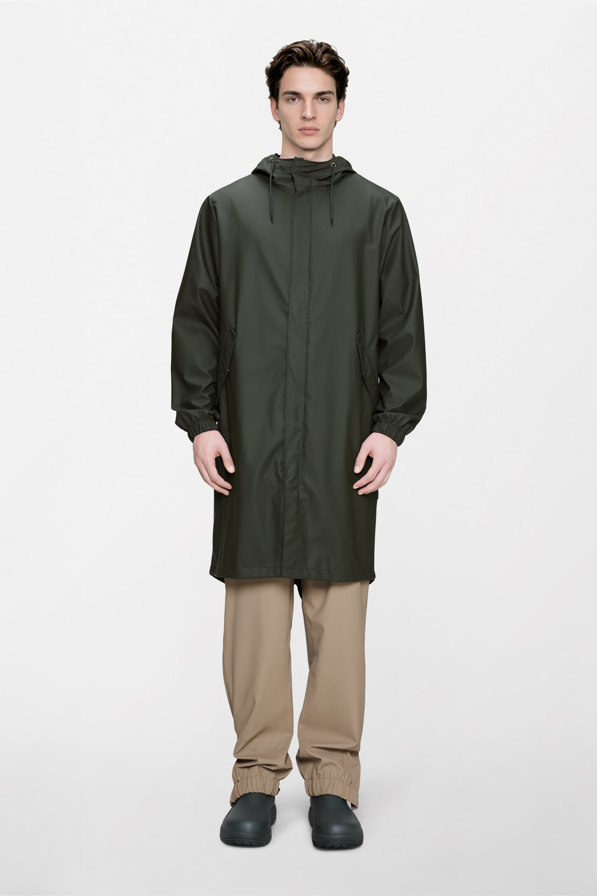 RAINS Fishtail Parka Green Jacket