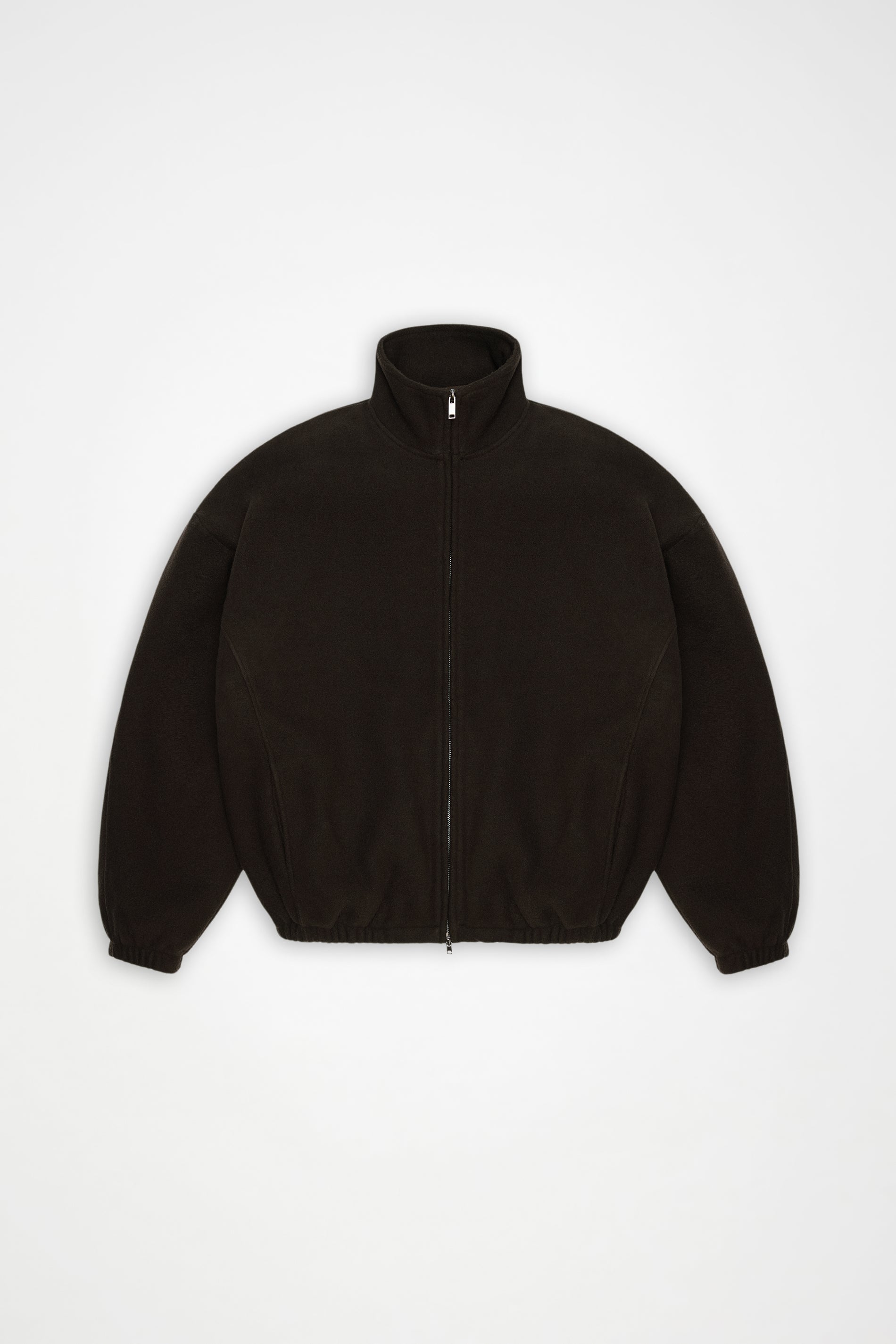RAINS Fleece Zip Jacket Bark Long Sleeve