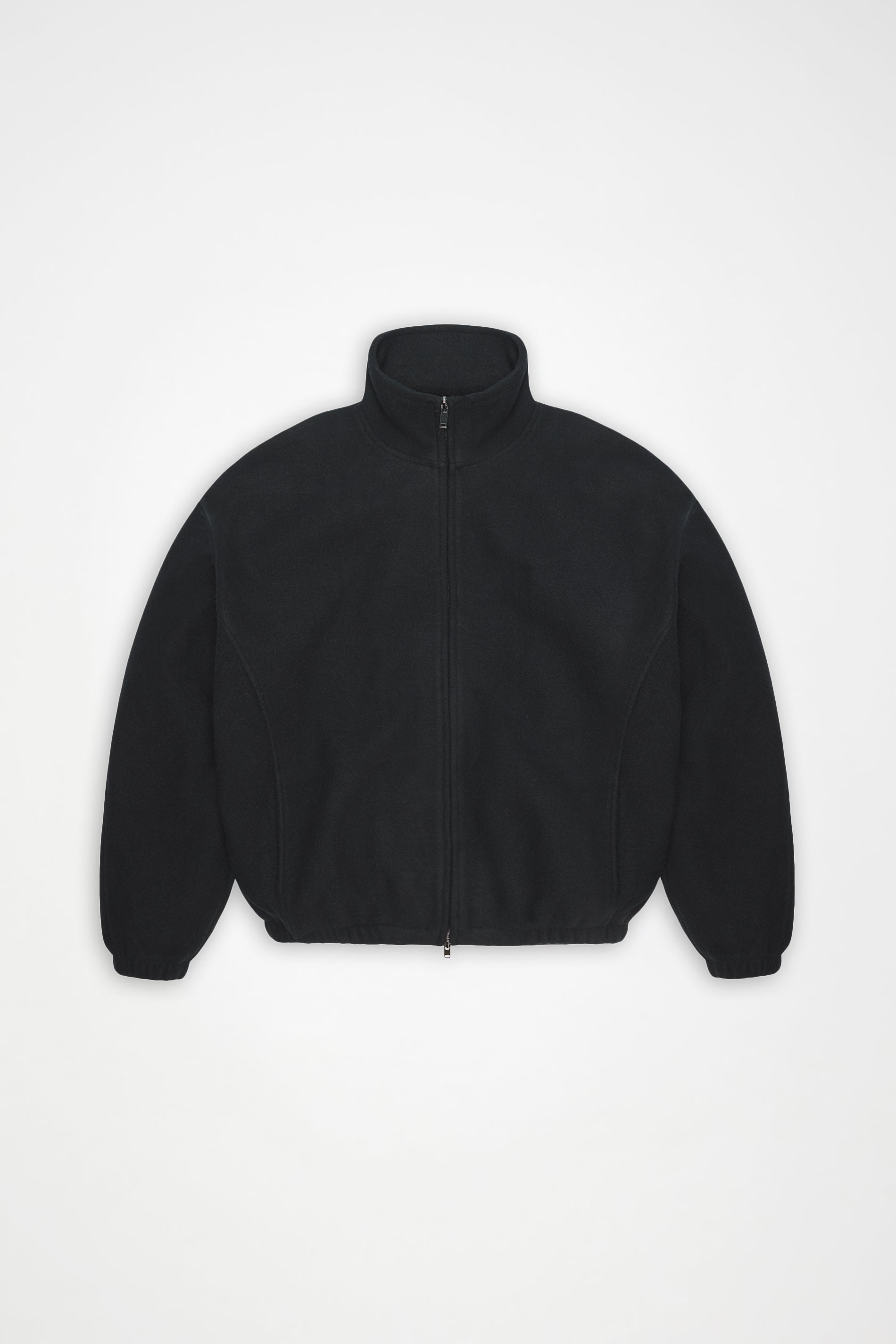 RAINS Fleece Zip Jacket Black Long Sleeve