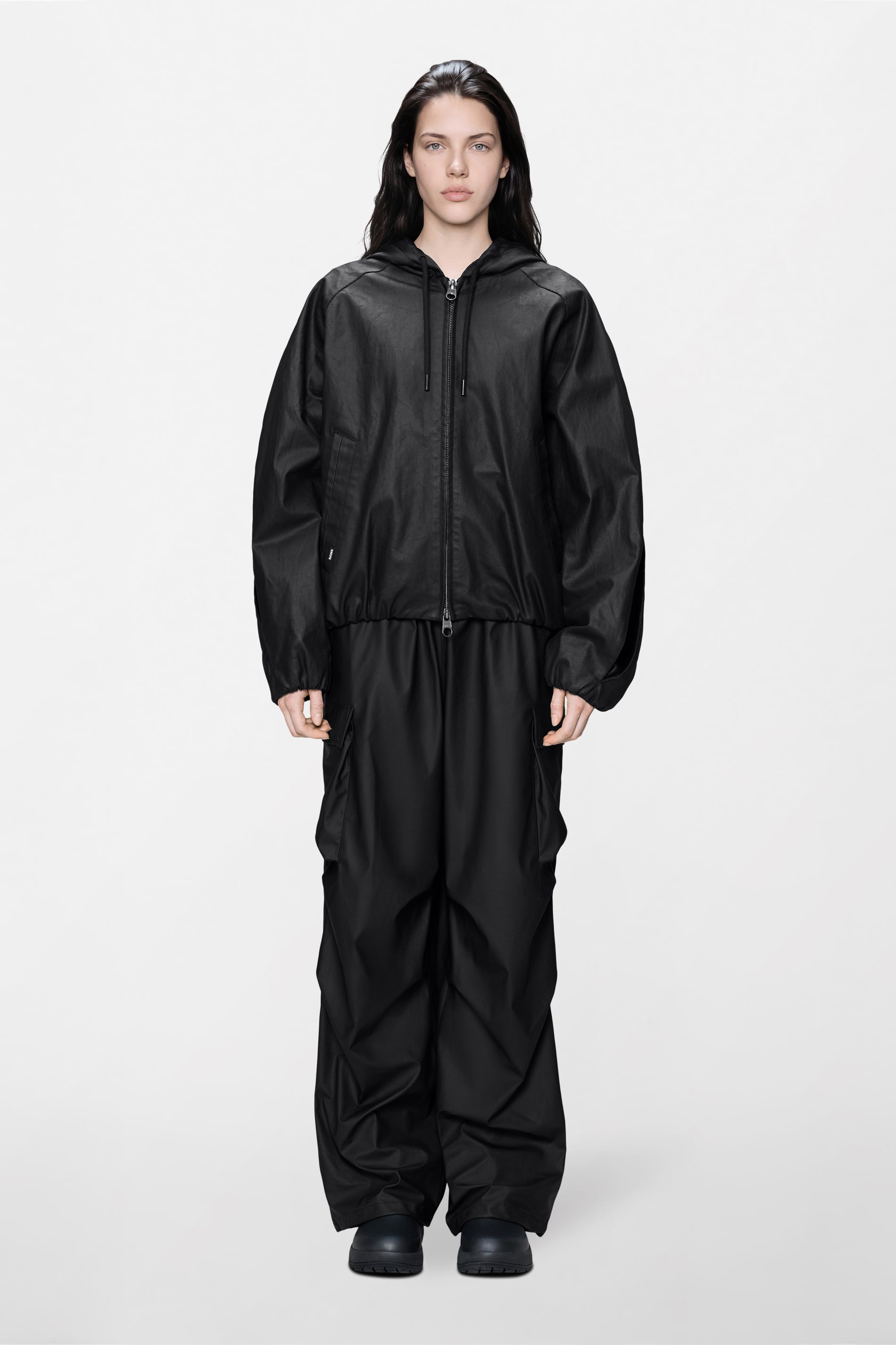 RAINS Heavy Woven Jacket Black Jacket