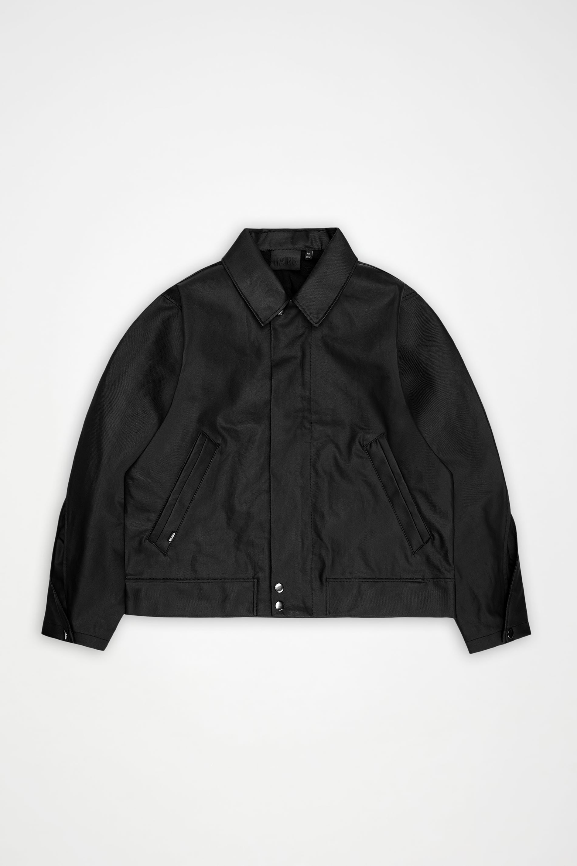 RAINS Heavy Woven Overshirt Black Long Sleeve