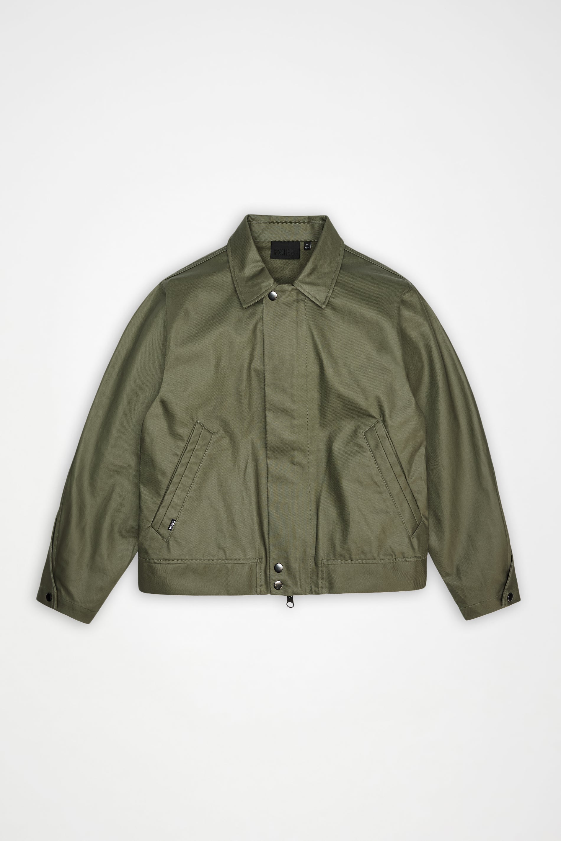 RAINS Heavy Woven Overshirt Moss Long Sleeve