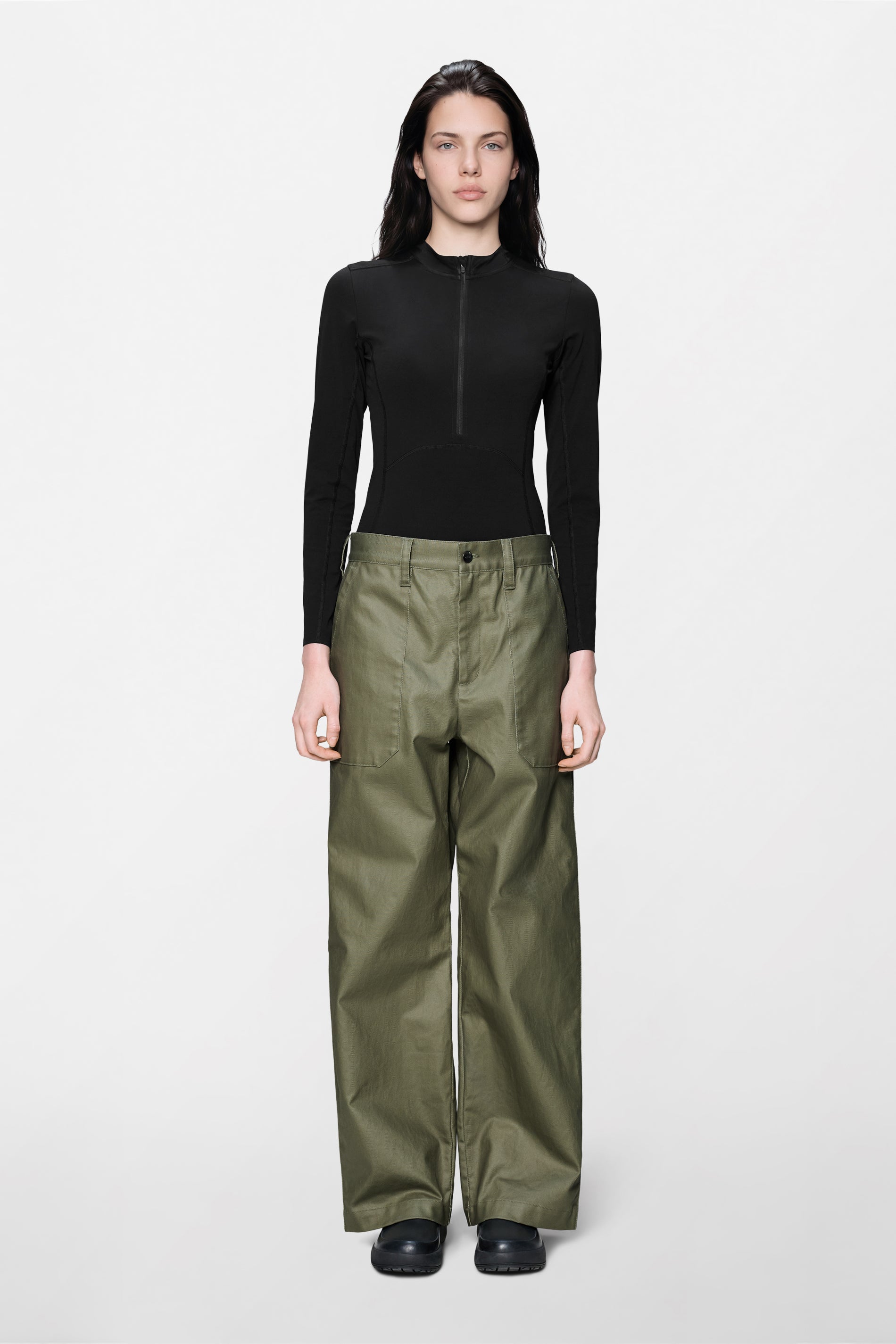 RAINS Heavy Woven Pants Straight Moss Pants