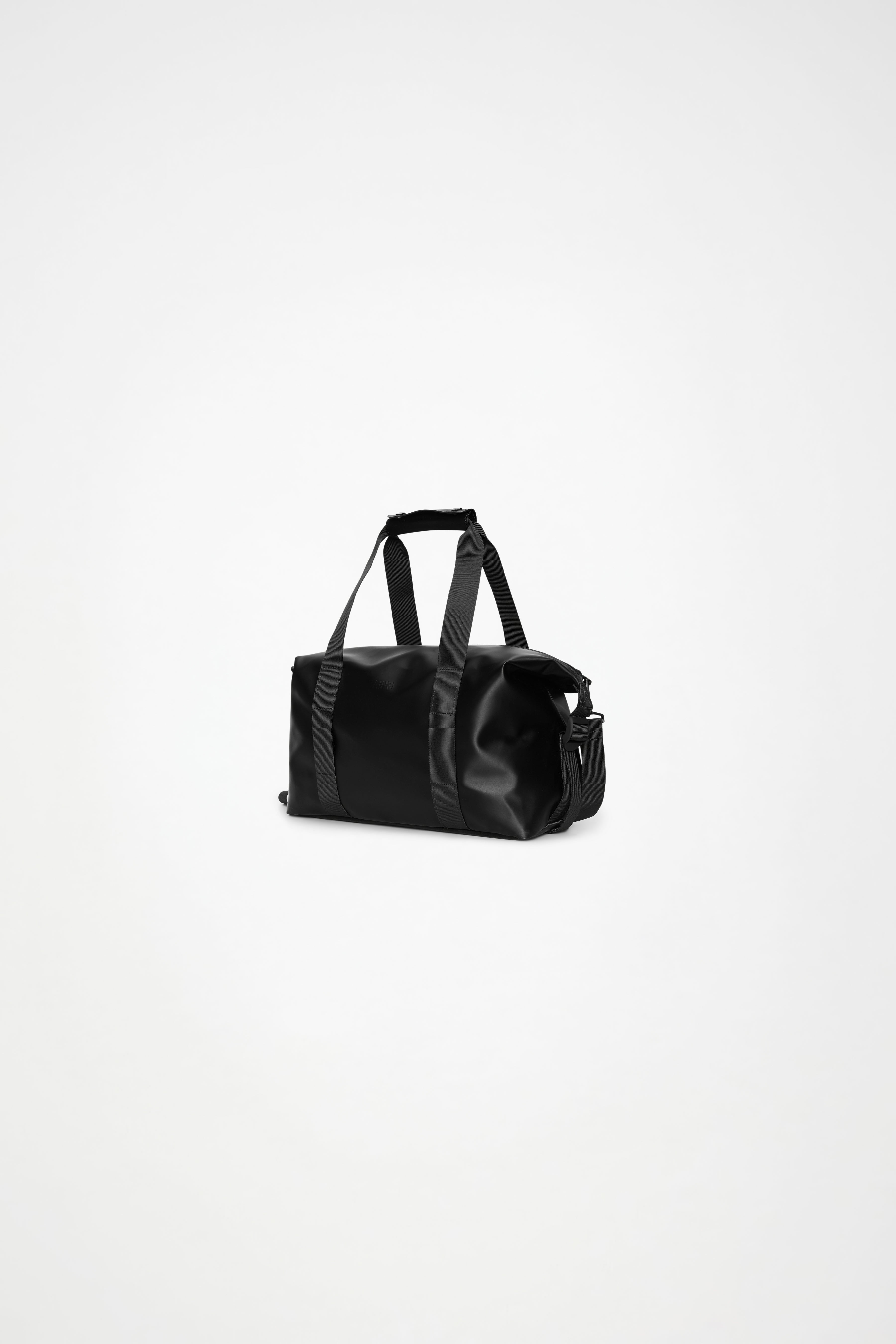 RAINS Hilo Weekend Bag Small Black Satin 18L H26 x D20 x W40 cm Weekender