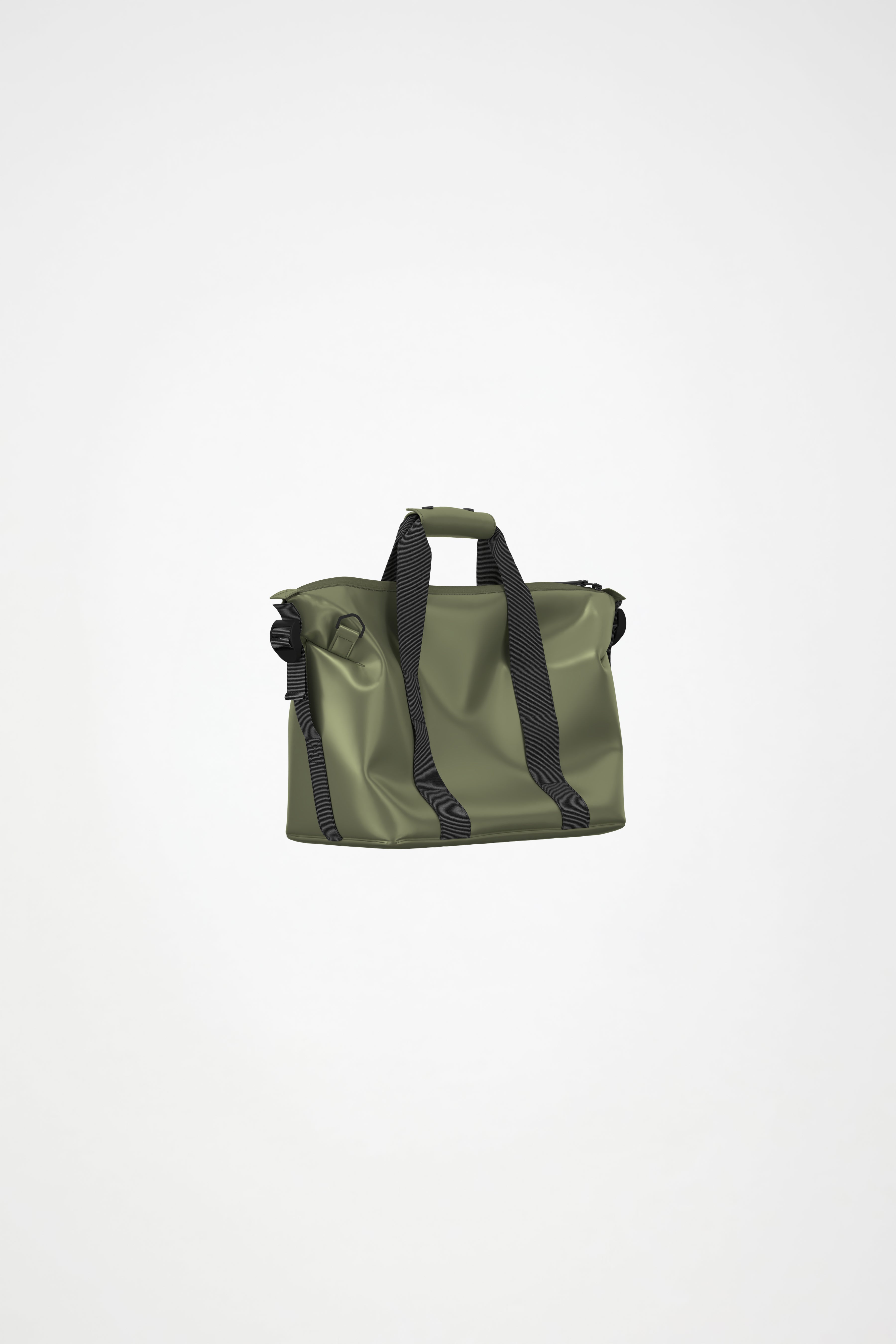RAINS Hilo Weekend Bag Small Green Satin 18L H26 x D20 x W40 cm Weekender