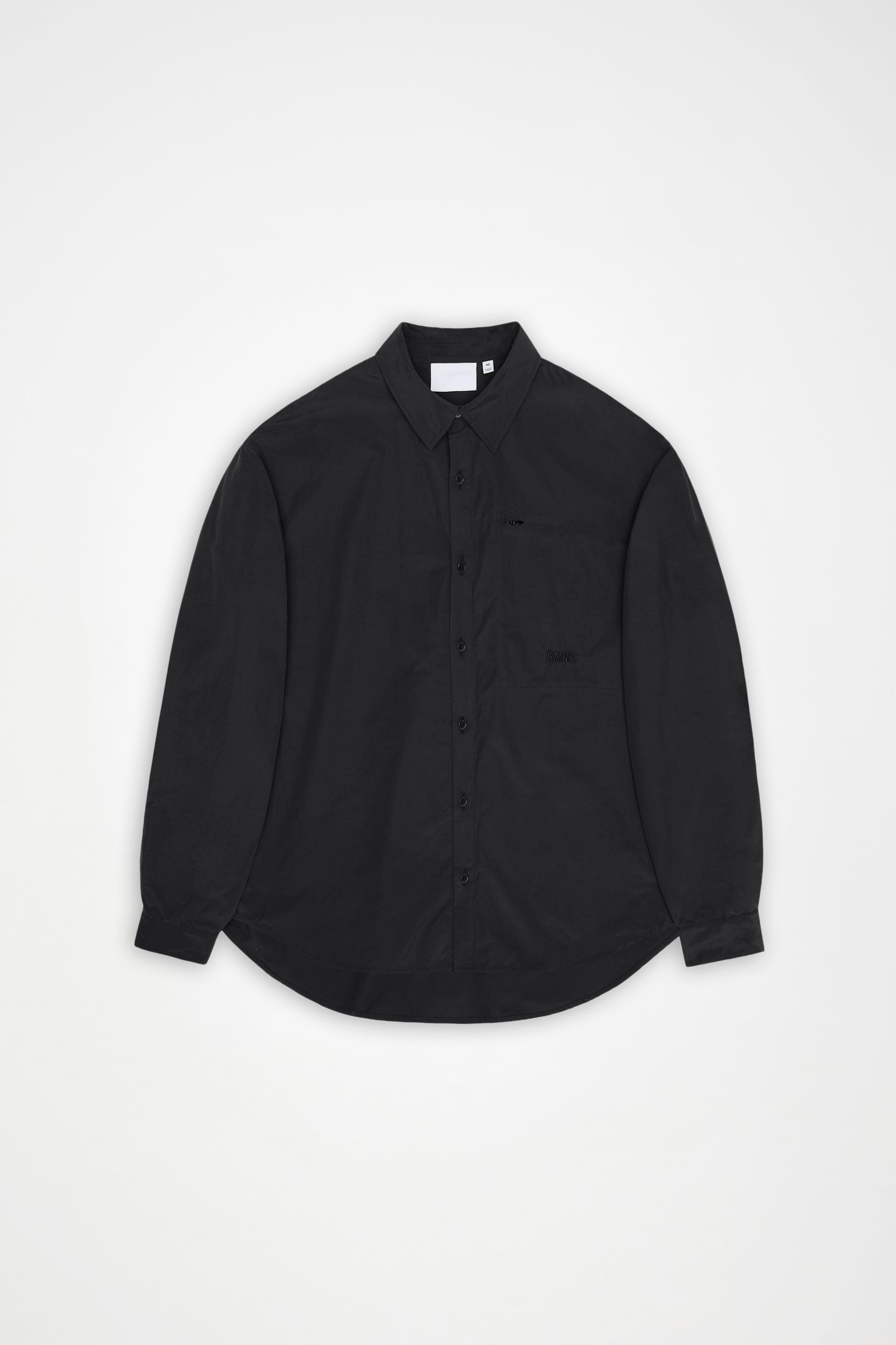RAINS Light Woven Long Sleeve Shirt Black Long Sleeve