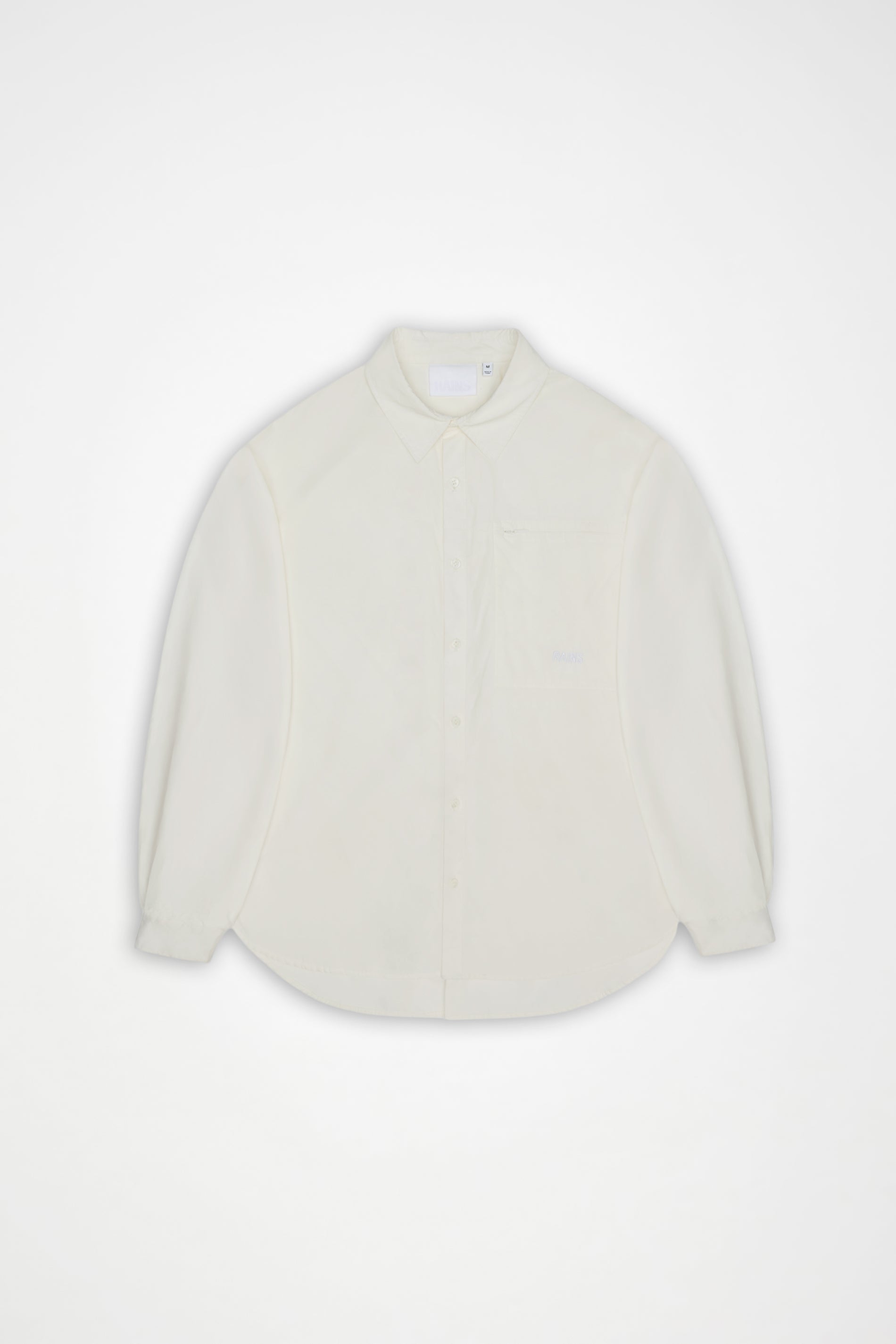 RAINS Light Woven Long Sleeve Shirt Blanc Long Sleeve