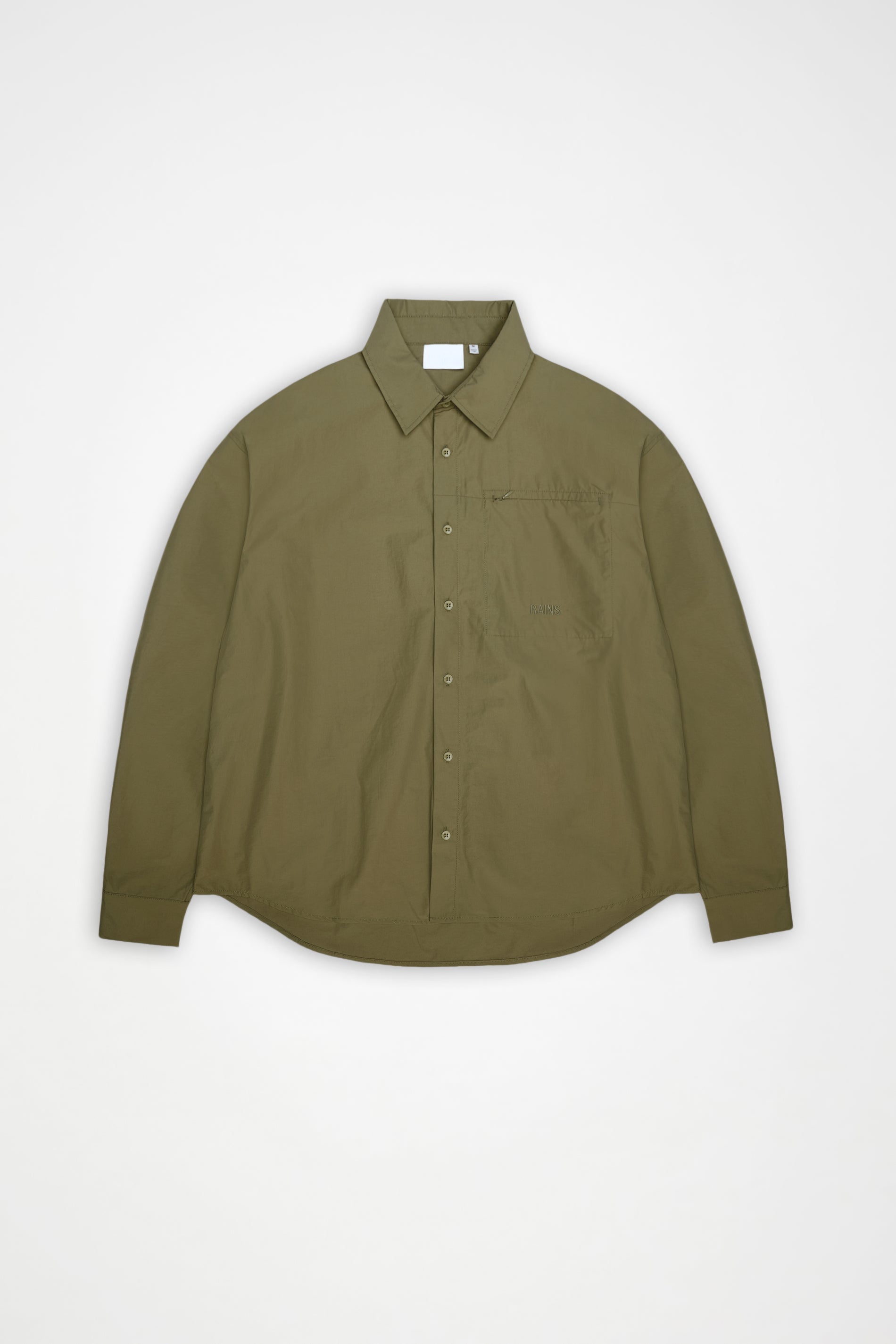 RAINS Light Woven Long Sleeve Shirt Moss Long Sleeve