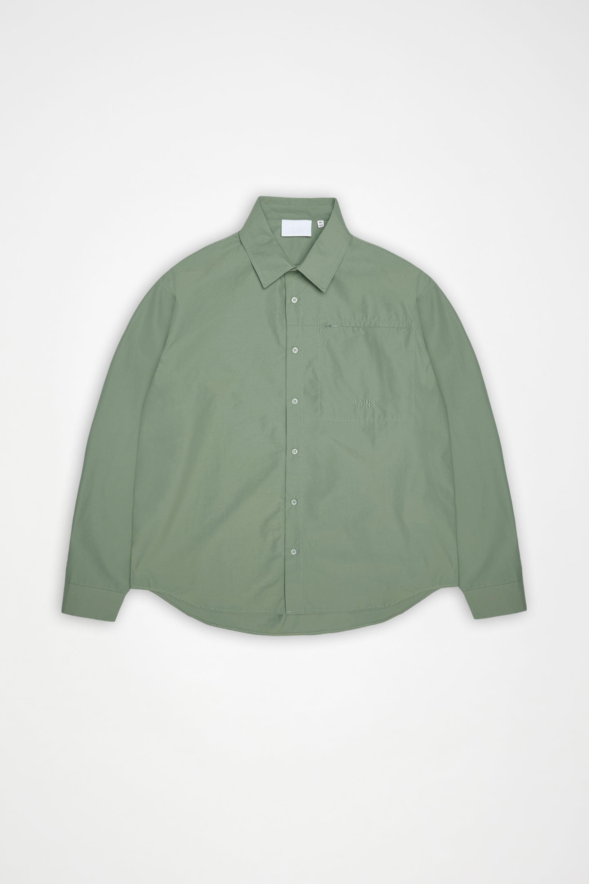 RAINS Light Woven Long Sleeve Shirt Sage Long Sleeve