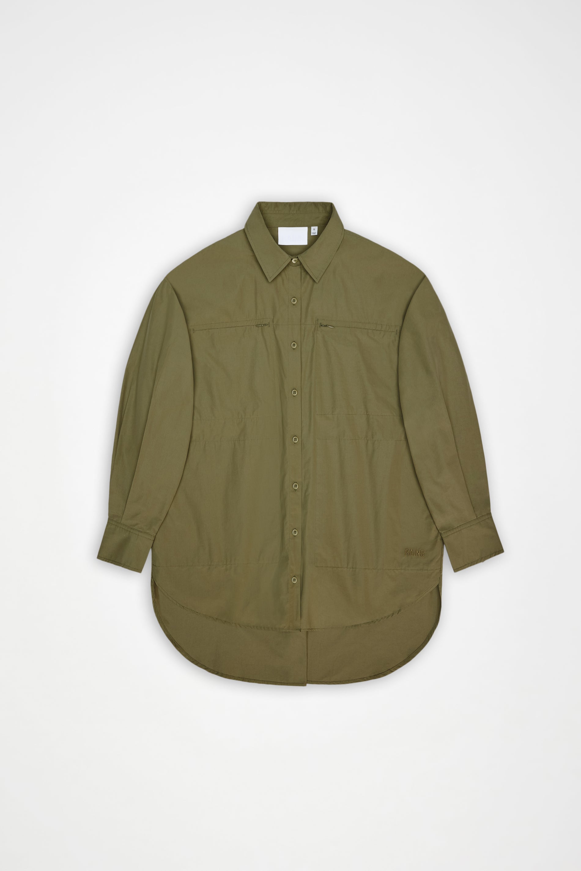 RAINS Light Woven Long Sleeve W Shirt Moss Long Sleeve