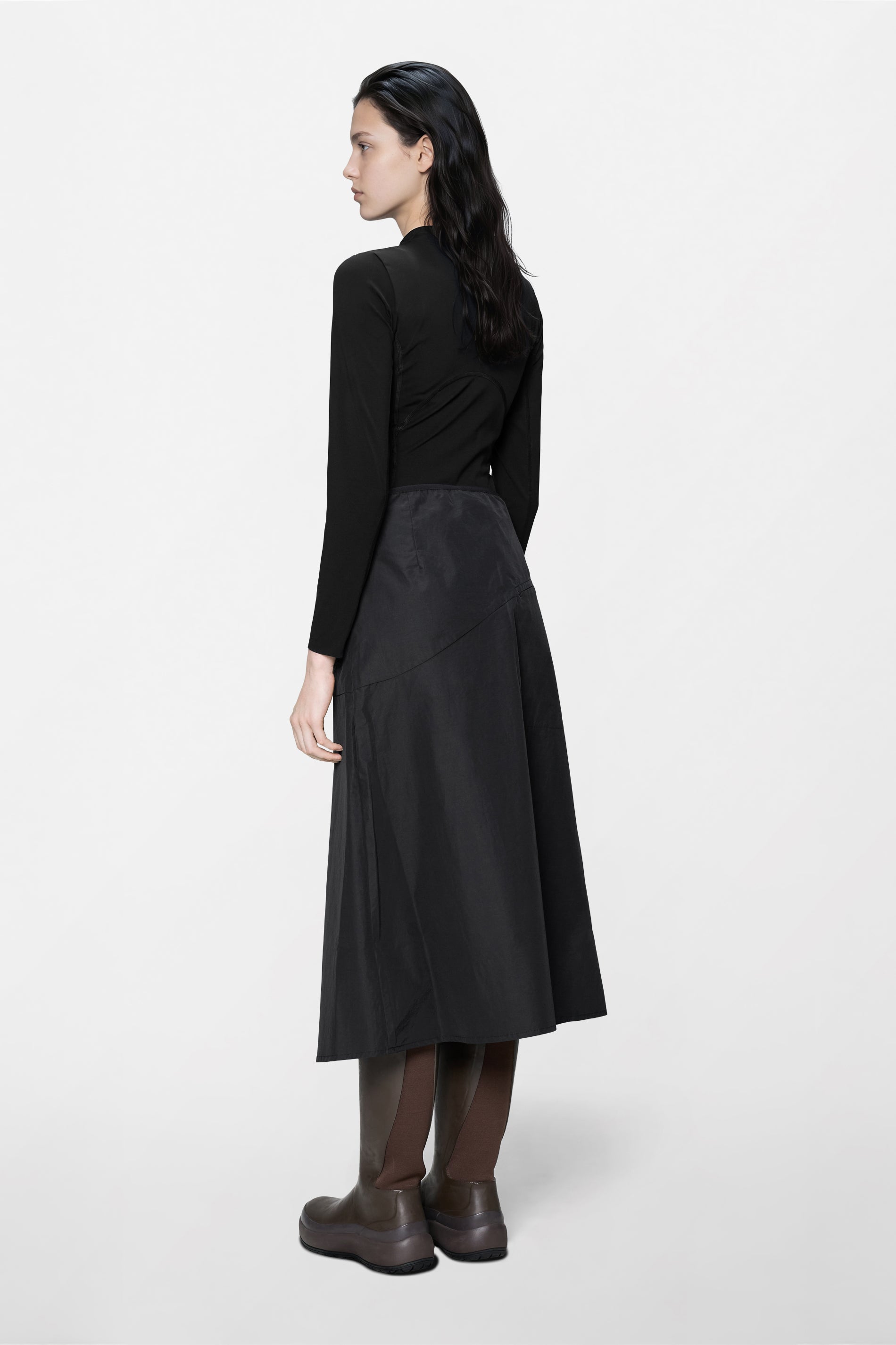 RAINS Light Woven W Skirt Black Skirts
