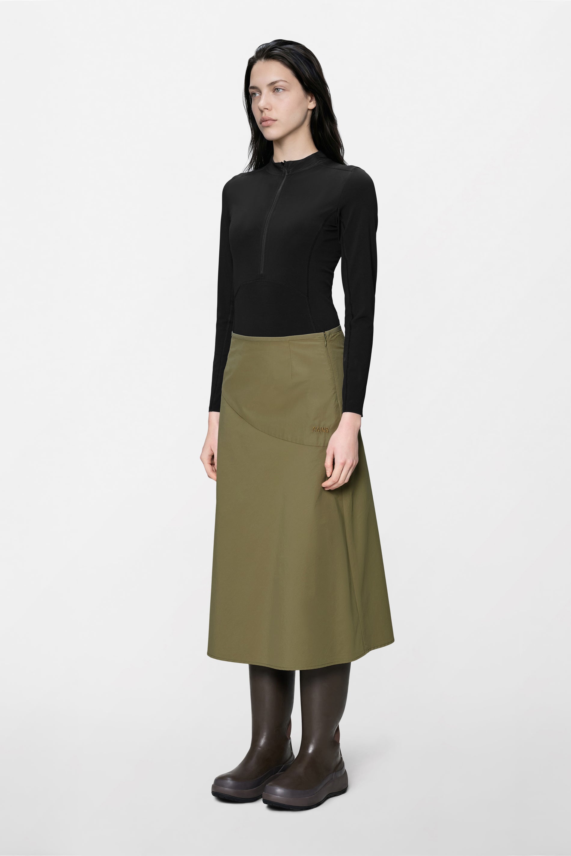 RAINS Light Woven W Skirt Moss Skirts