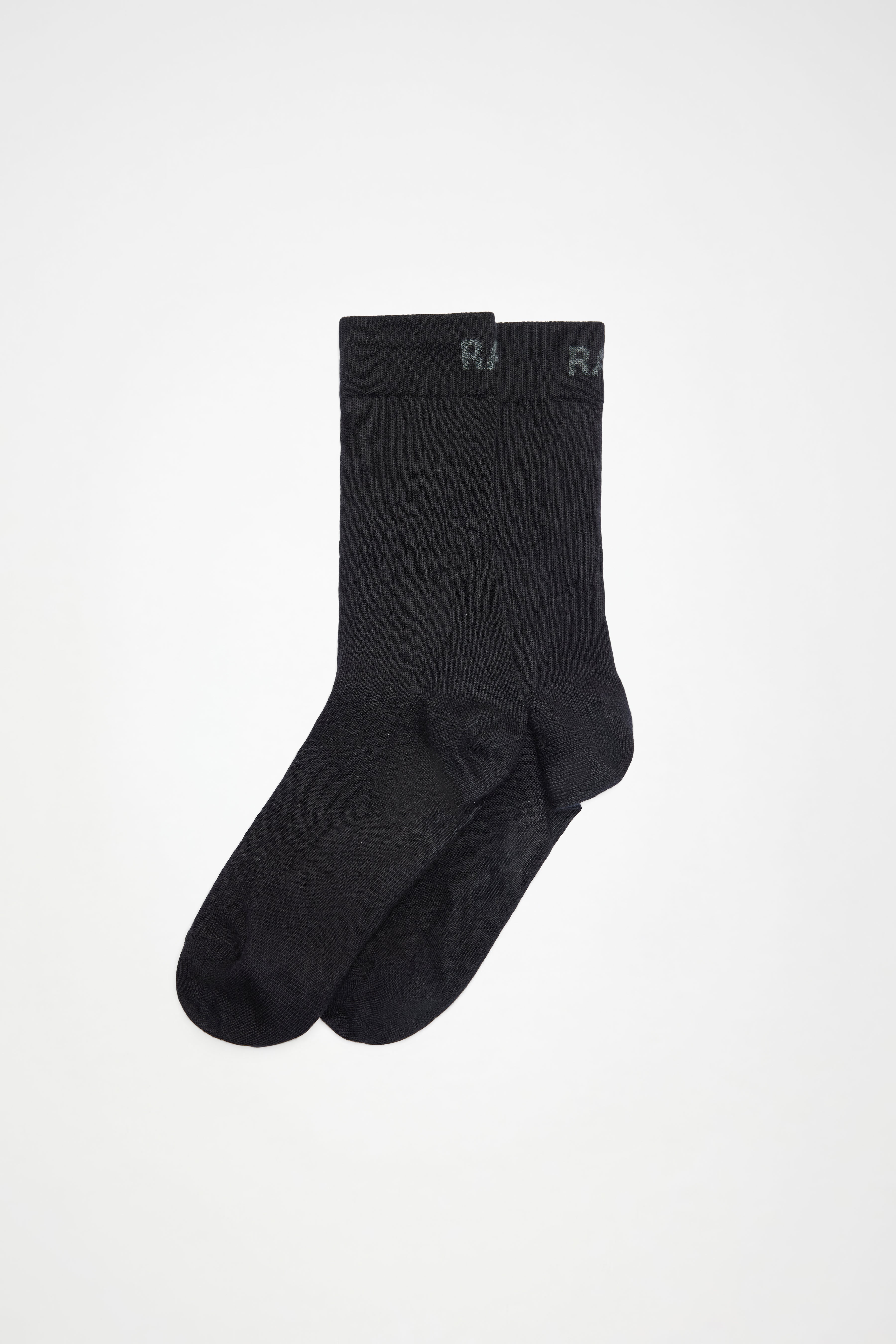 RAINS Logo Socks 2-Pack Black/Black Socks