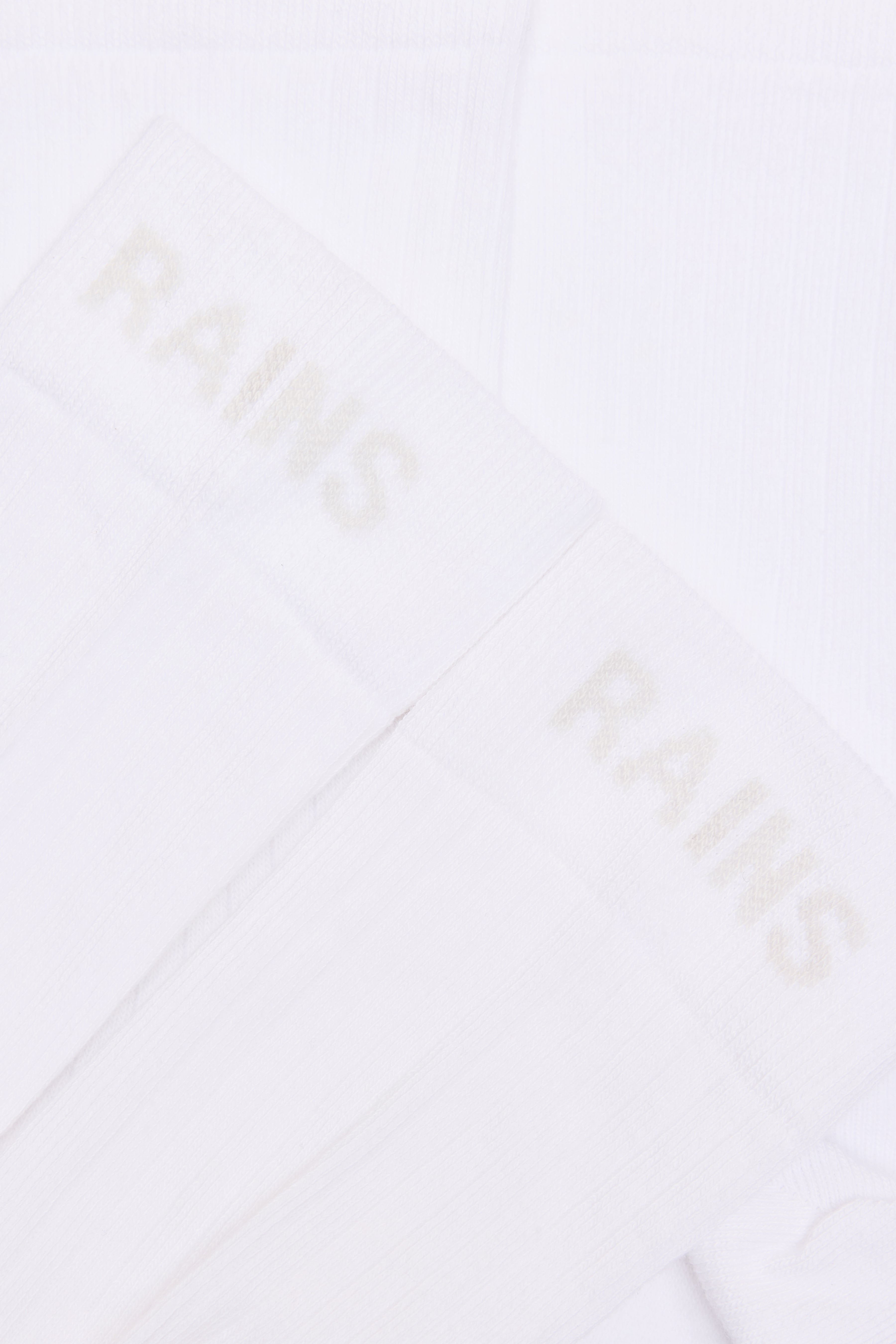 RAINS Logo Socks 2-Pack White/White Socks