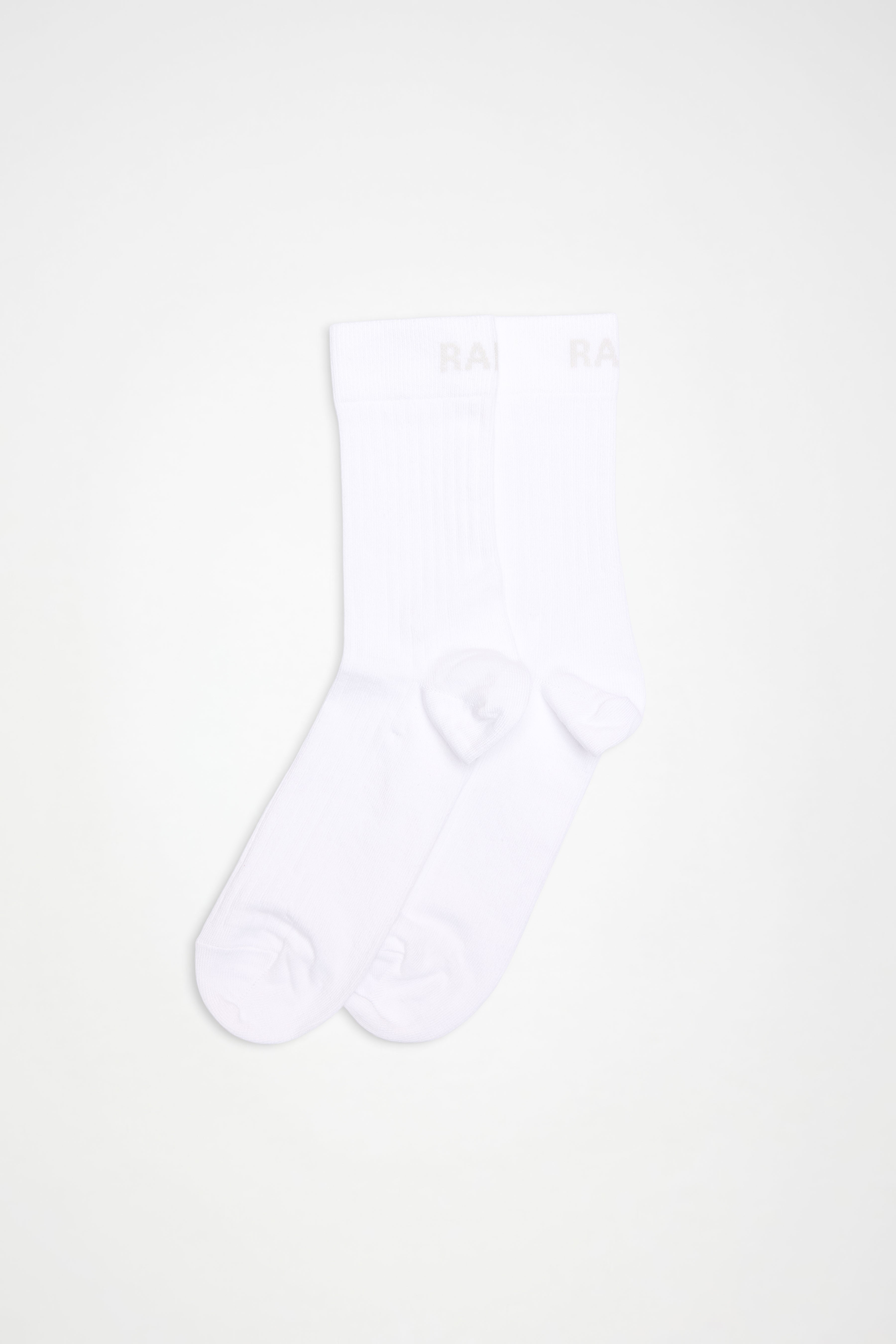 RAINS Logo Socks 2-Pack White/White Socks