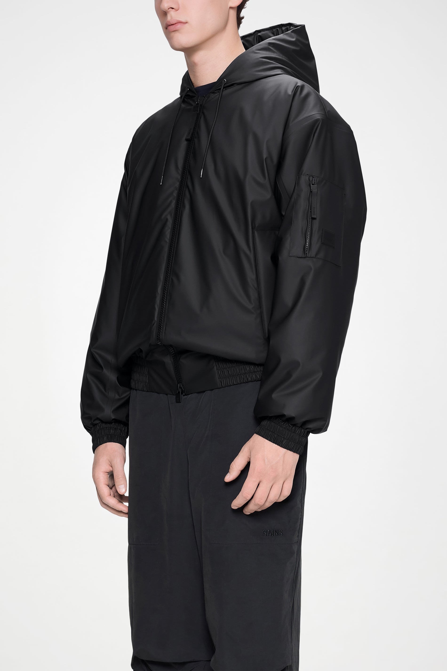 RAINS Lohja Insulated Bomber Jacket Black Jacket