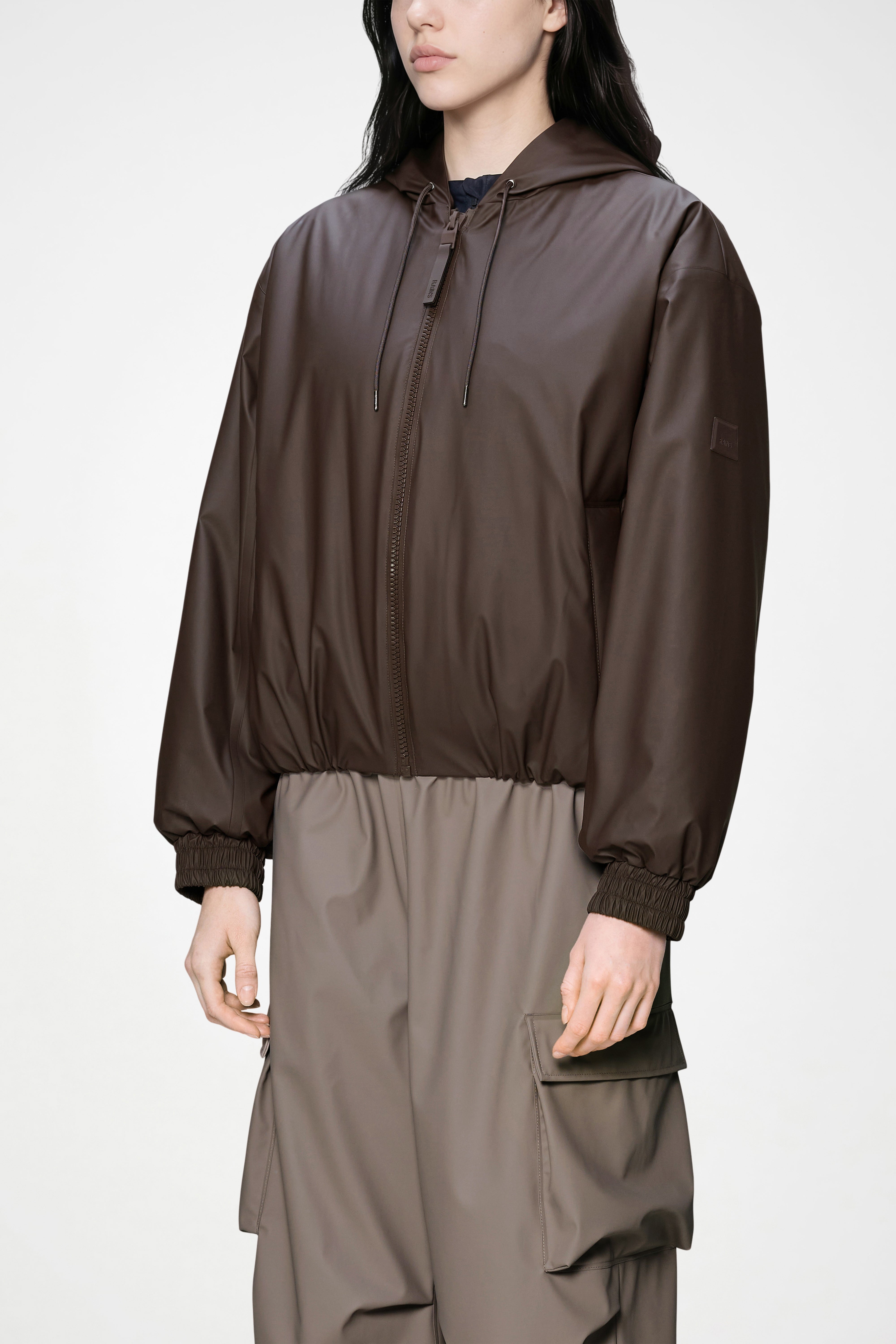 RAINS Lohja Insulated Bomber W Jacket Bark Jacket