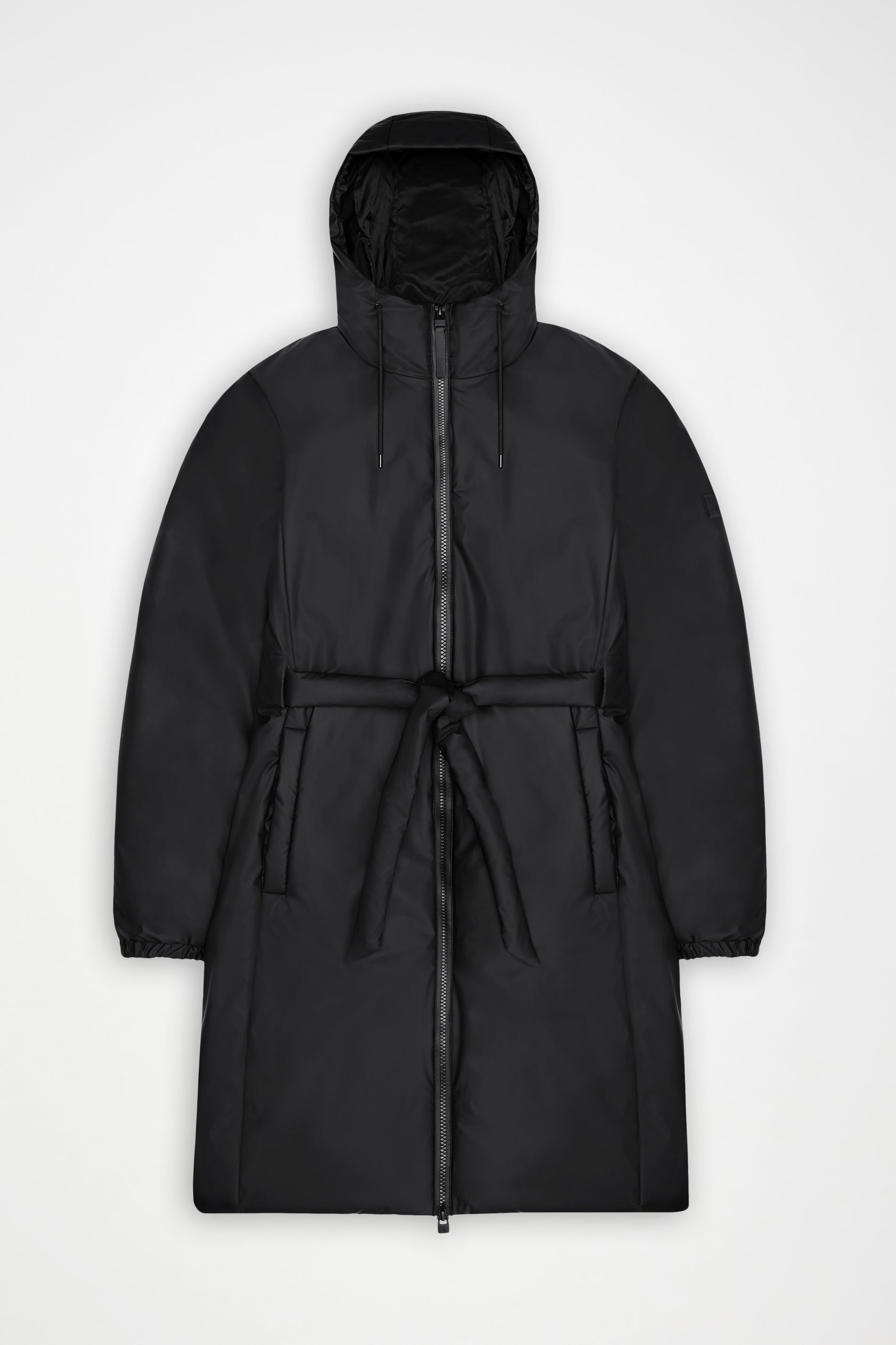 RAINS Lohja Long Insulated Curve Jacket Black Jacket