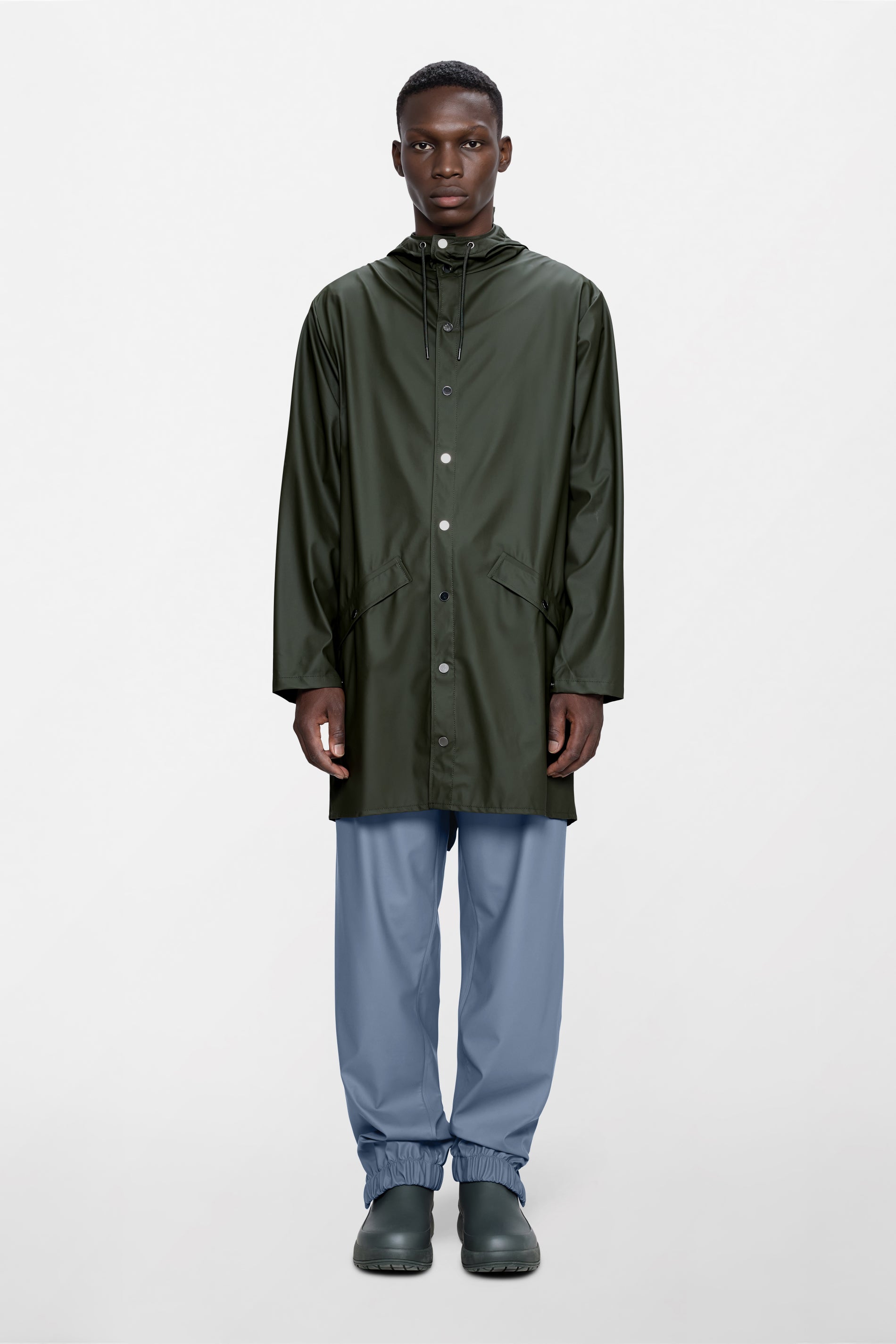RAINS Long Jacket Green Jacket