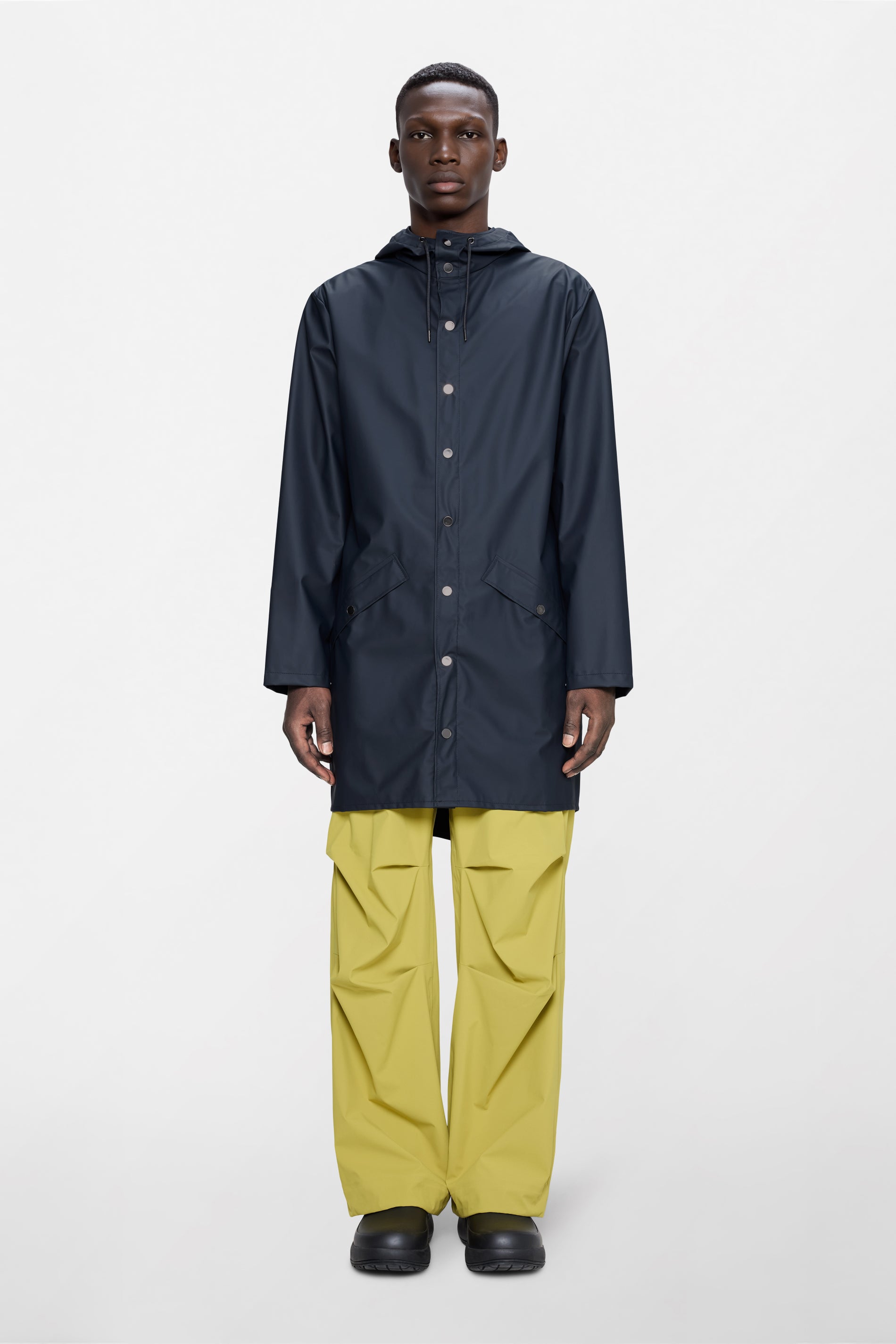 RAINS Long Jacket Navy Jacket