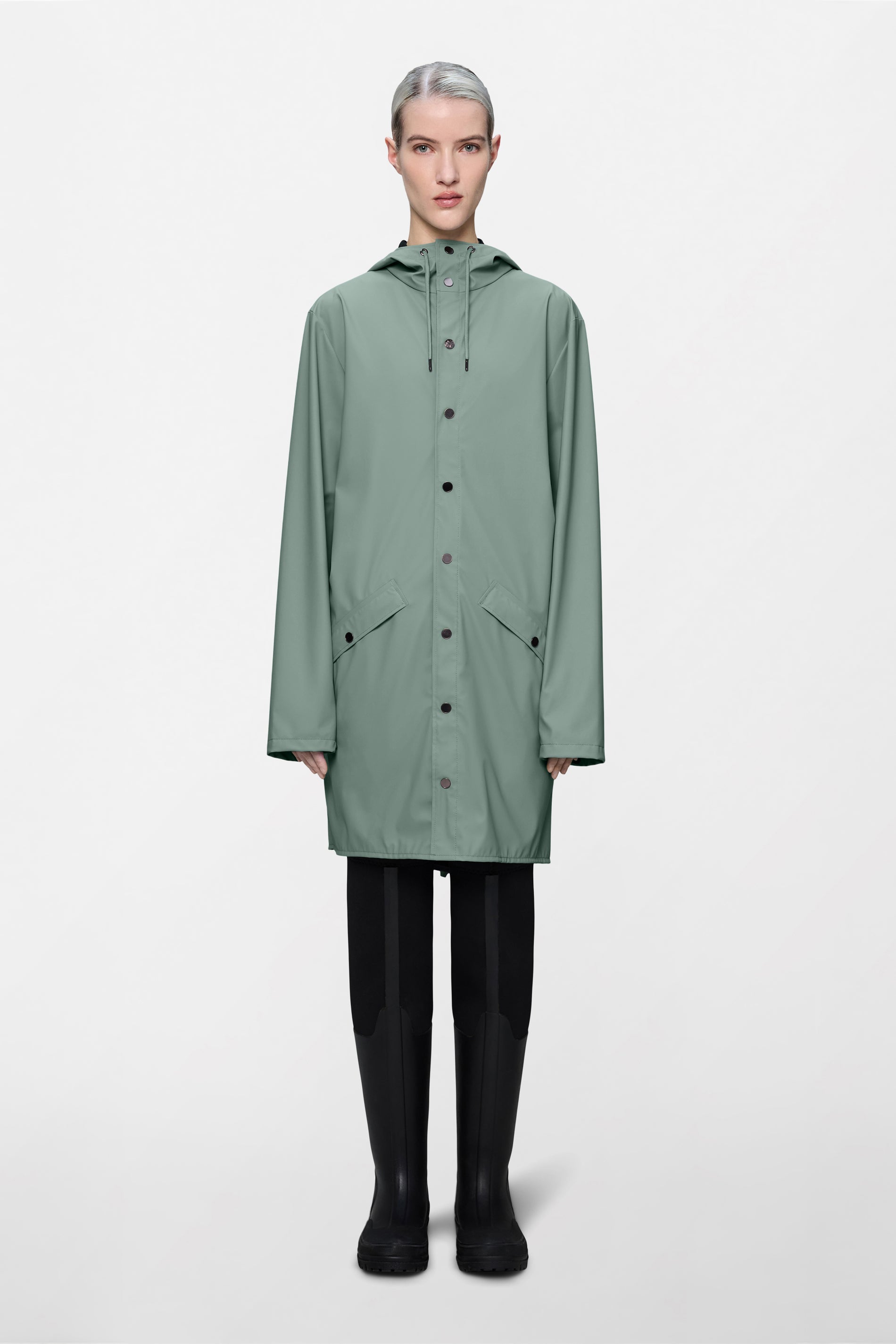 RAINS Long Jacket Sage Jacket