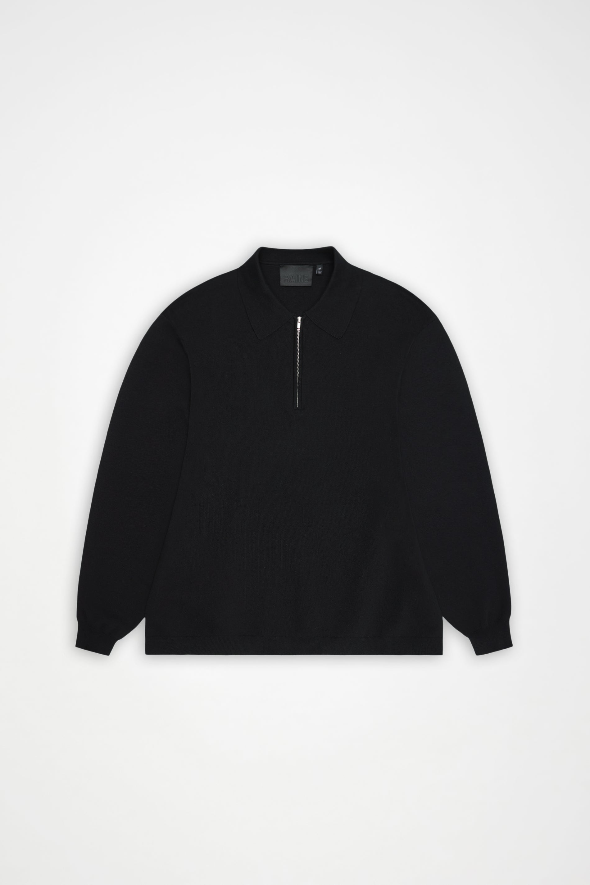 RAINS Long Sleeve Polo Black Long Sleeve