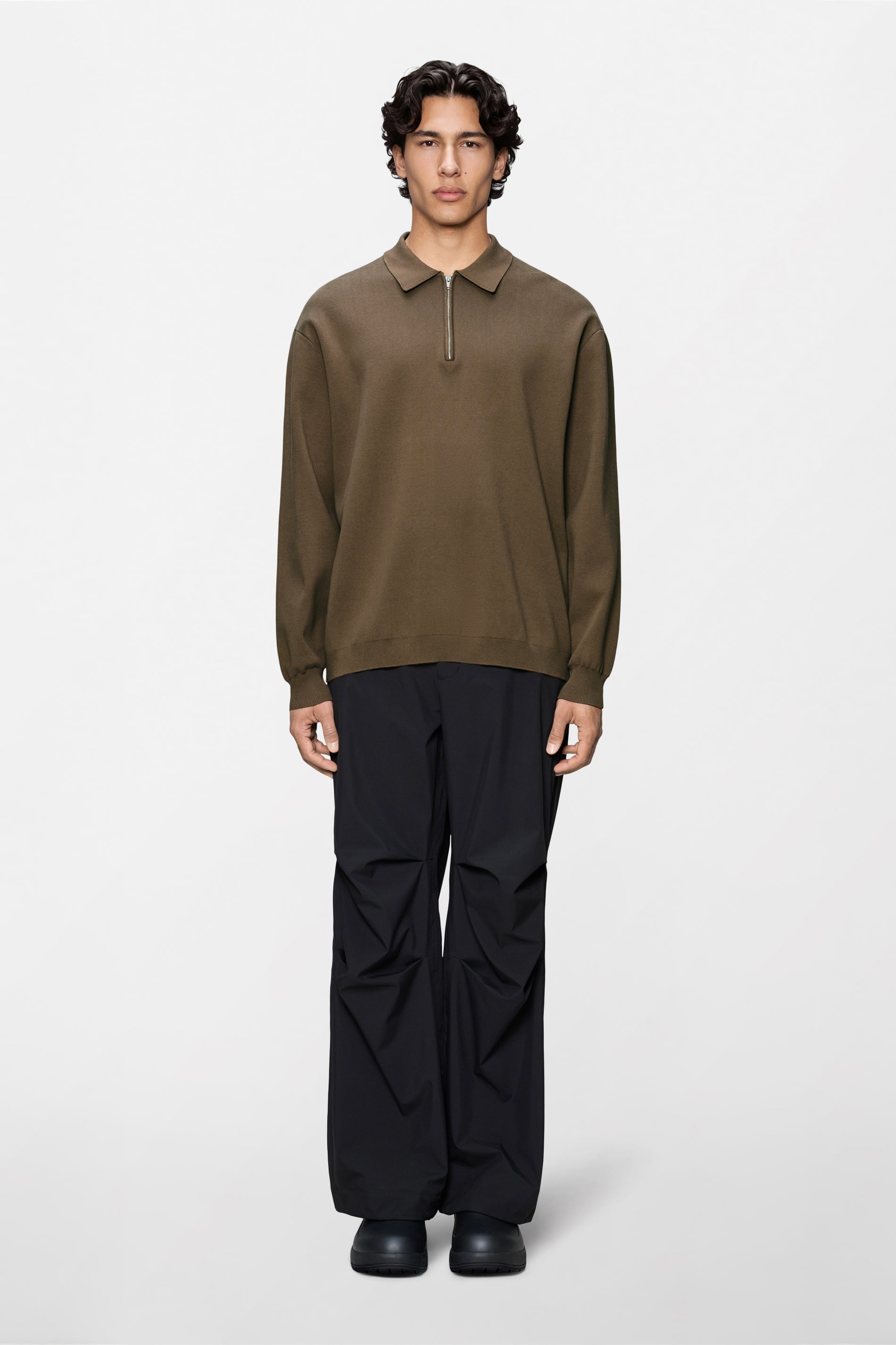 RAINS Long Sleeve Polo Splinter Long Sleeve
