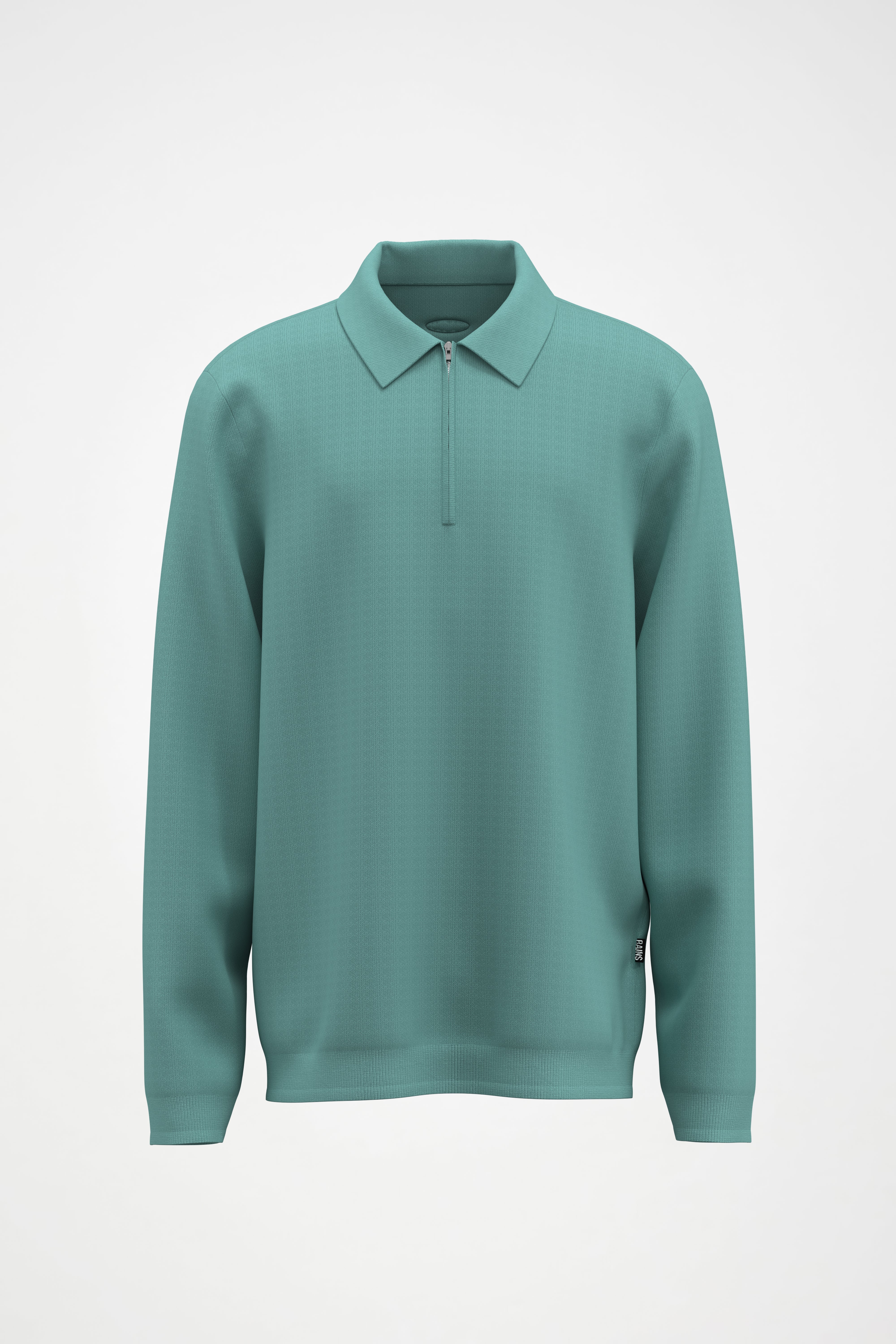 RAINS Long Sleeve Polo Teal Sage Long Sleeve