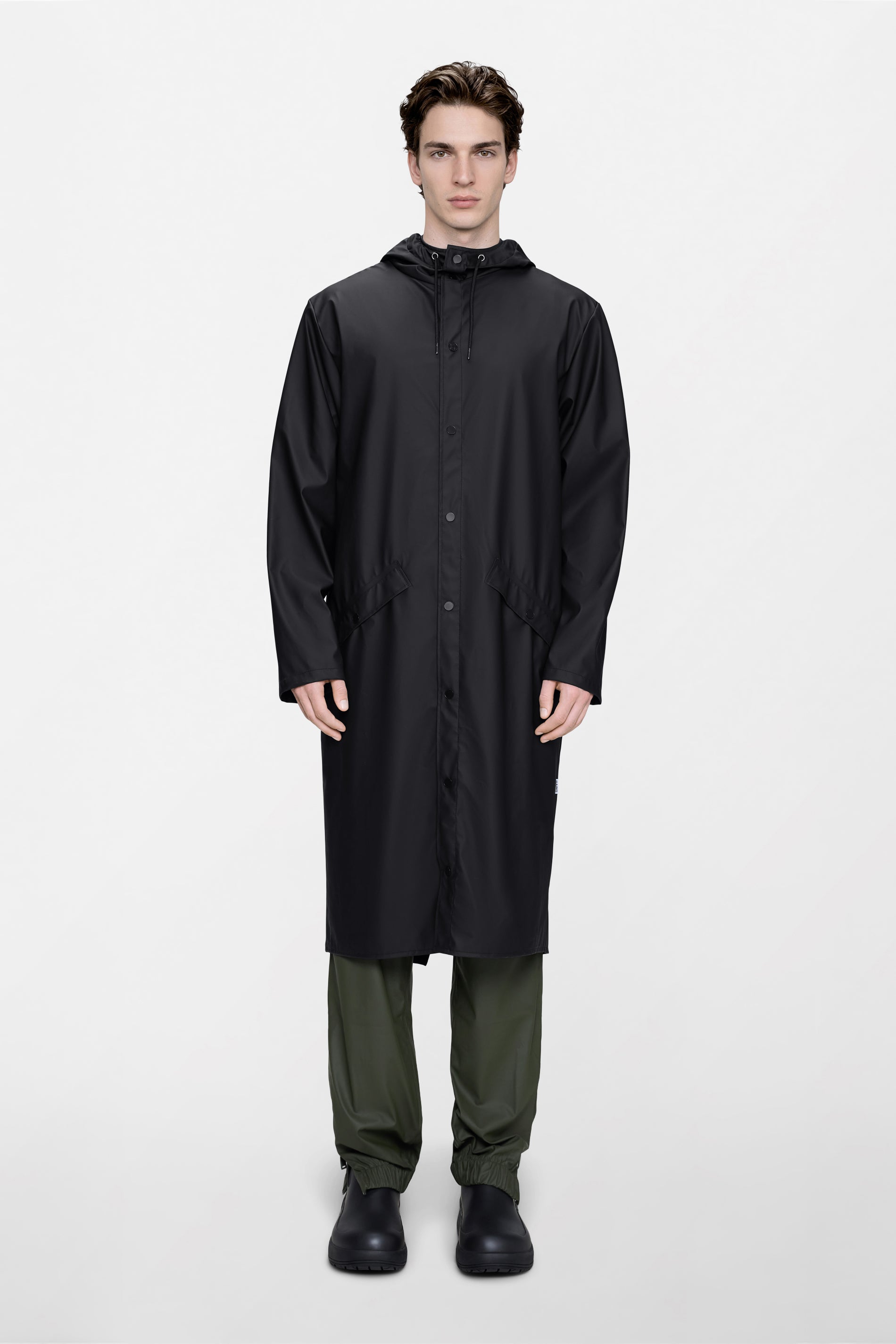 RAINS Longer Jacket Black Jacket
