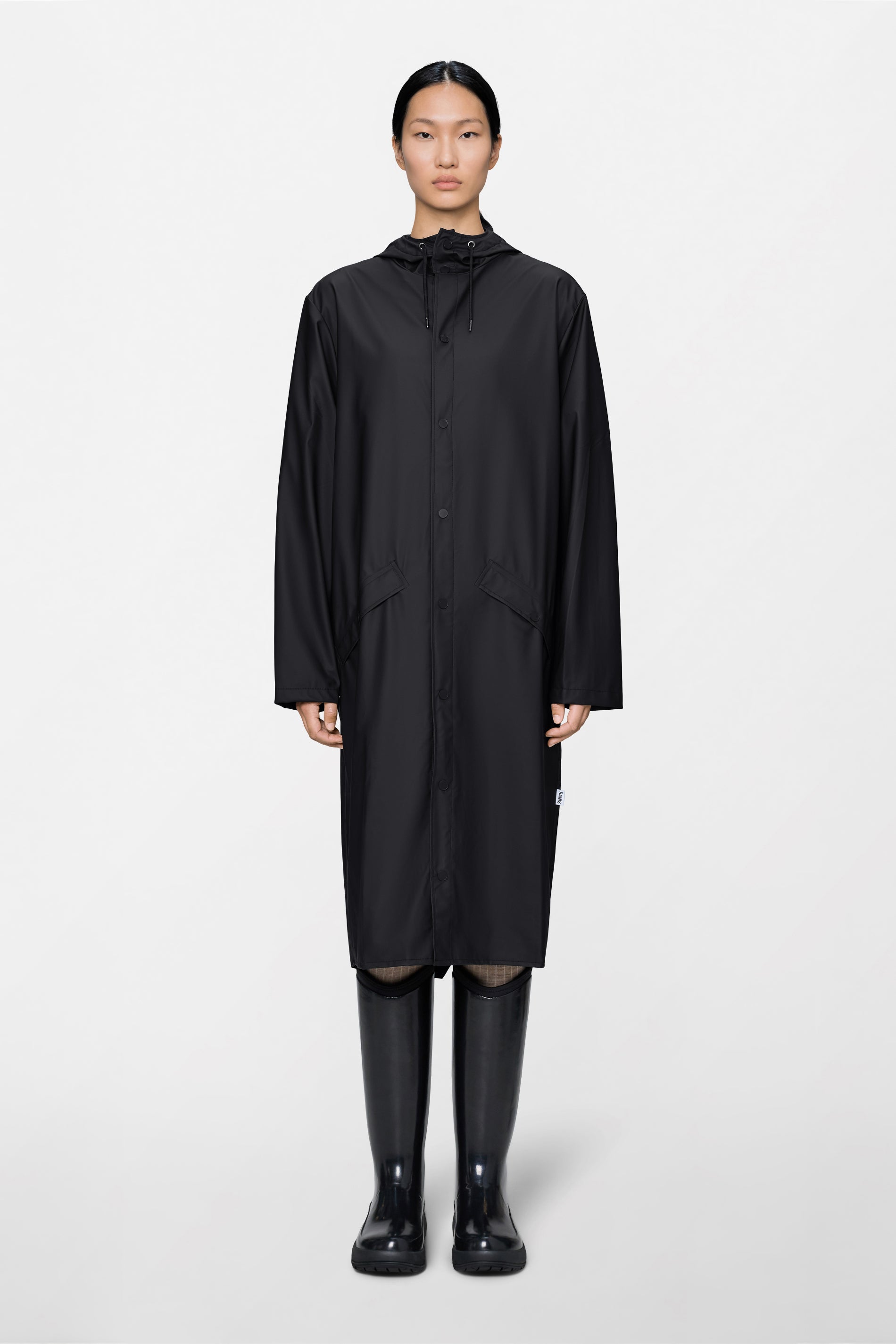 RAINS Longer Jacket Black Jacket