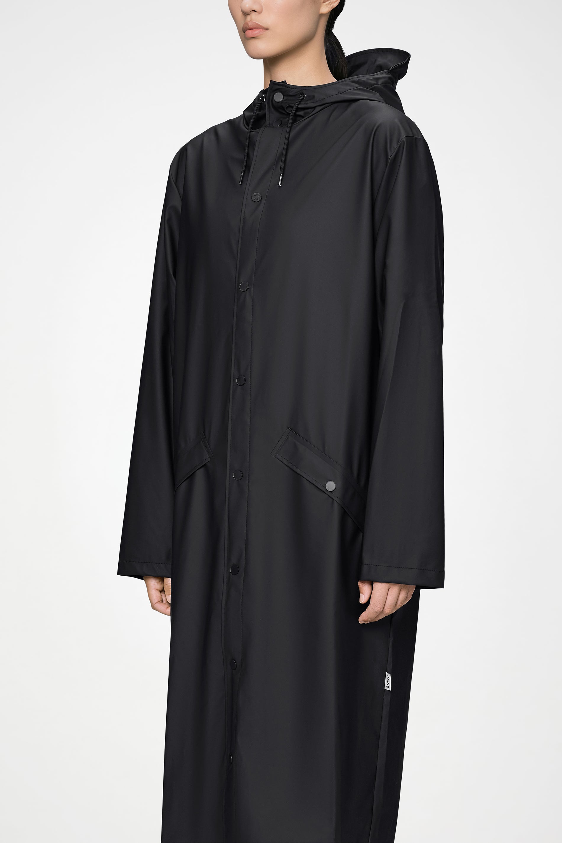 RAINS Longer Jacket Black Jacket