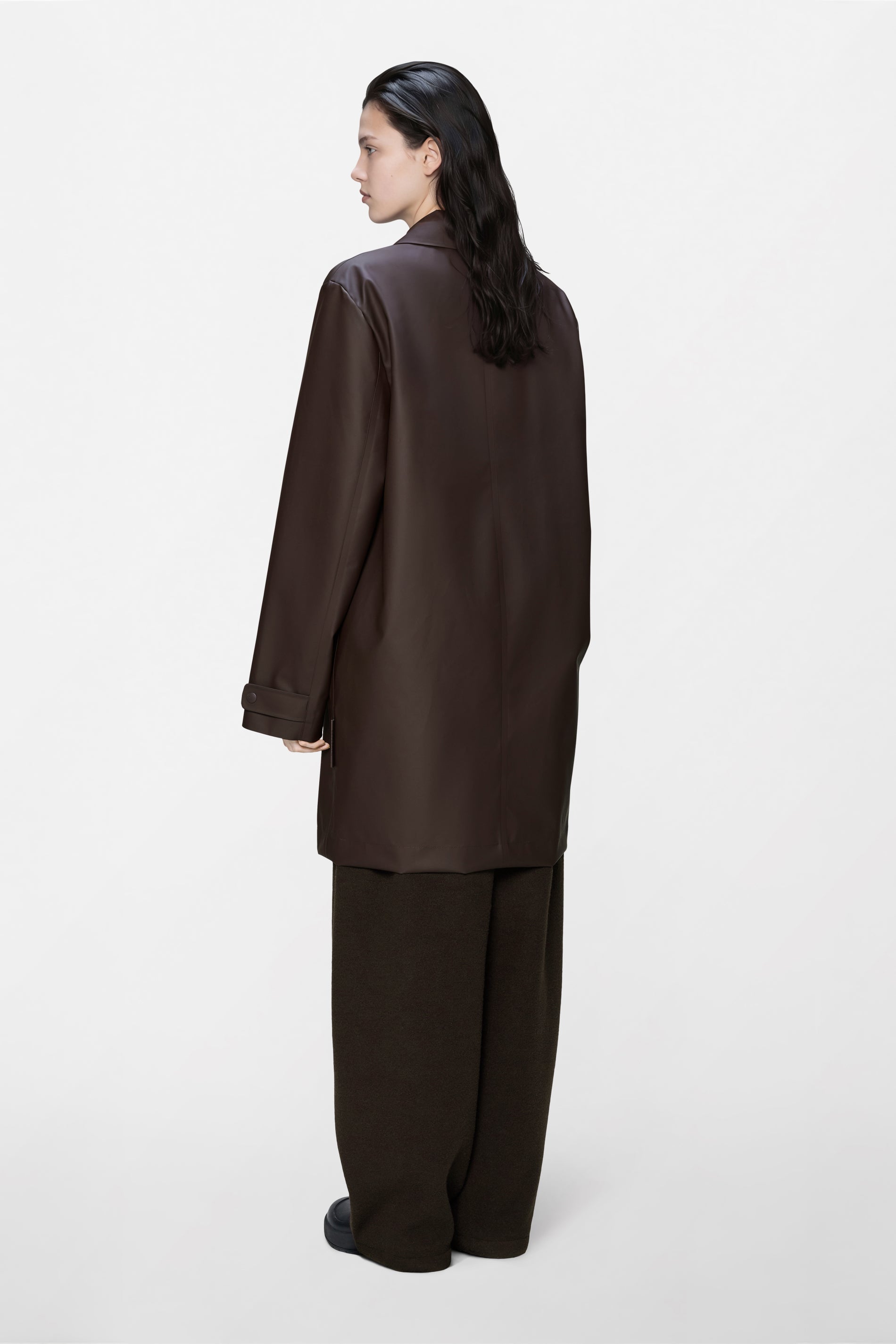 RAINS Nara Long Jacket Bark Jacket