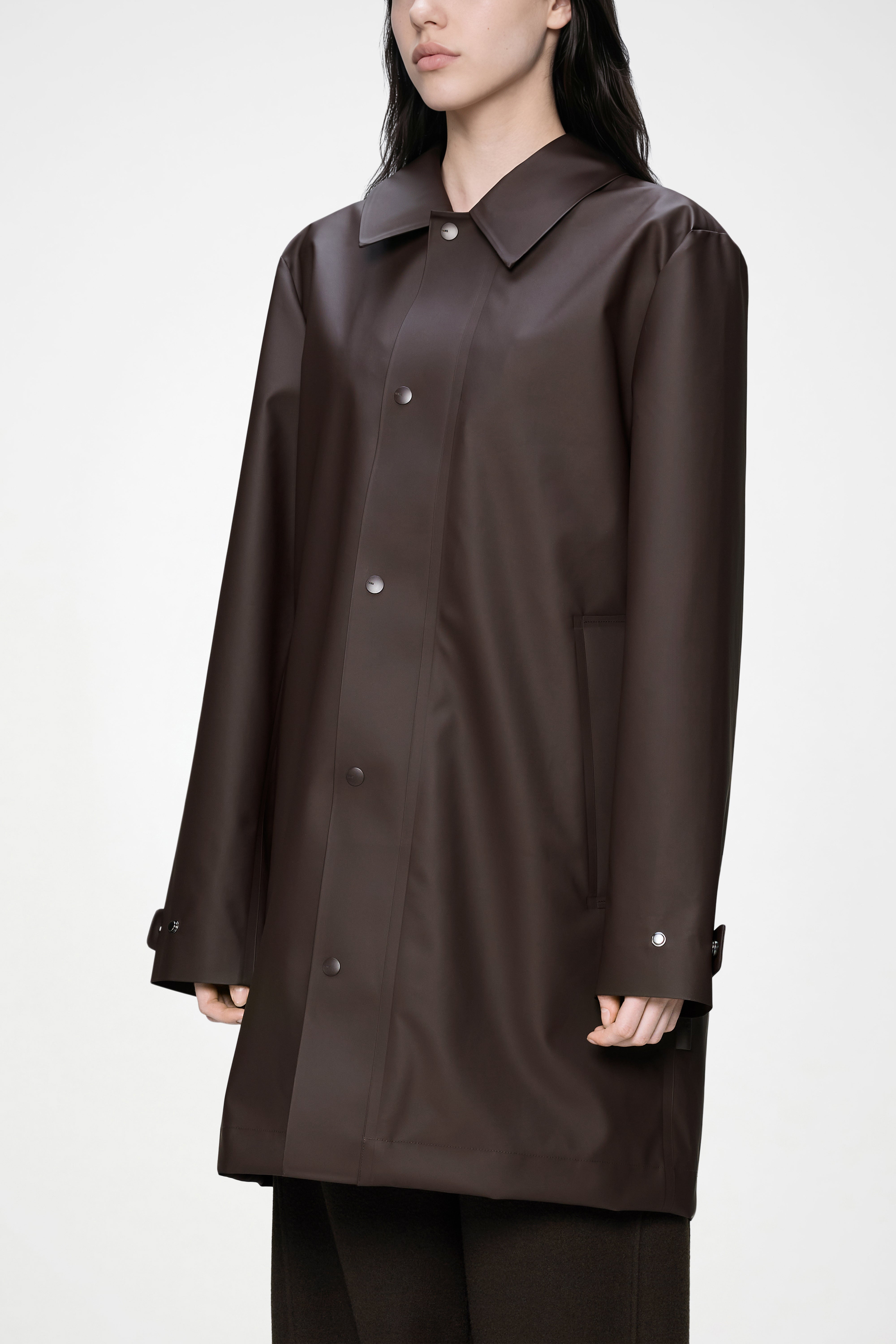 RAINS Nara Long Jacket Bark Jacket
