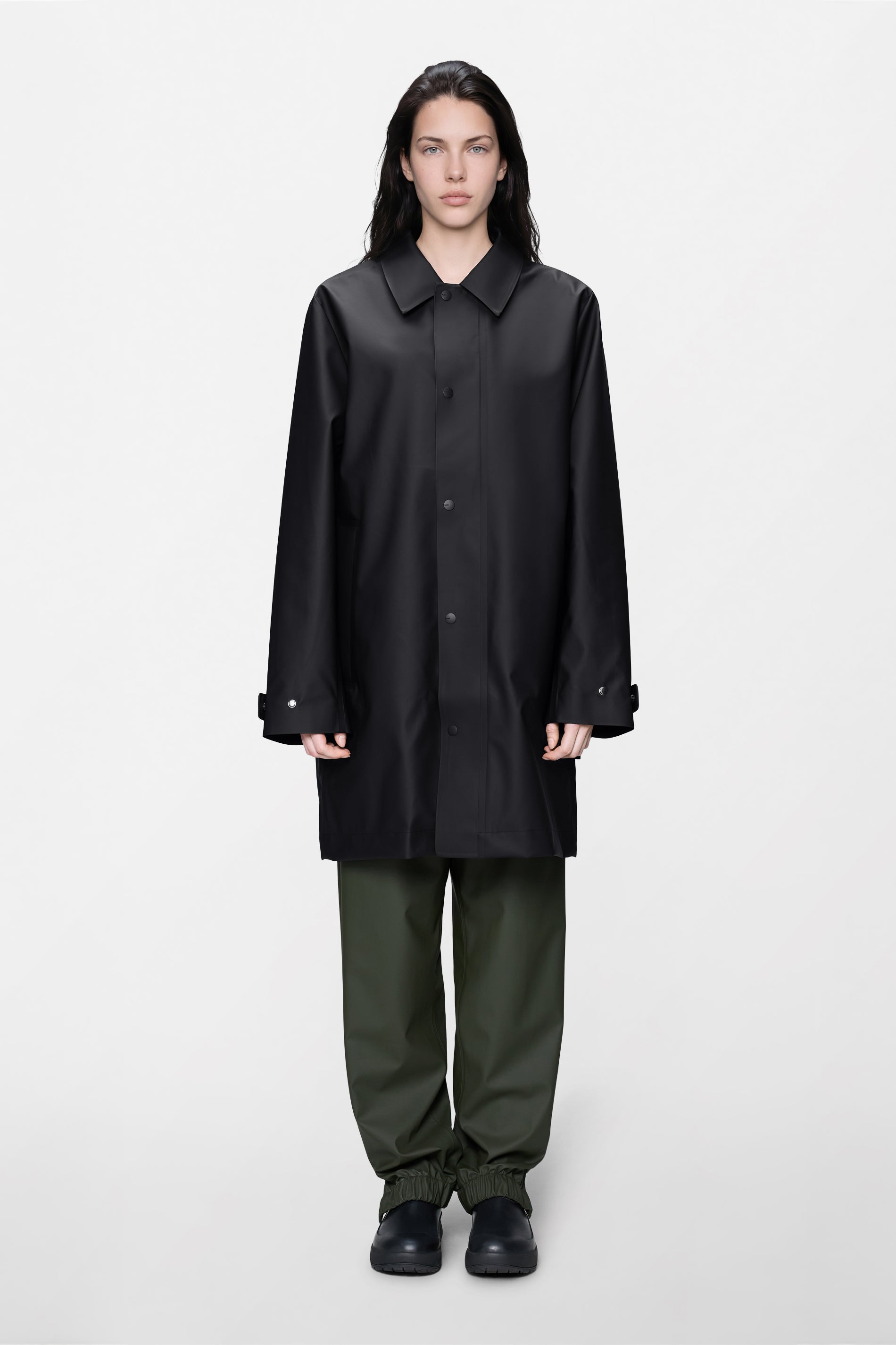 RAINS Nara Long Jacket Black Jacket