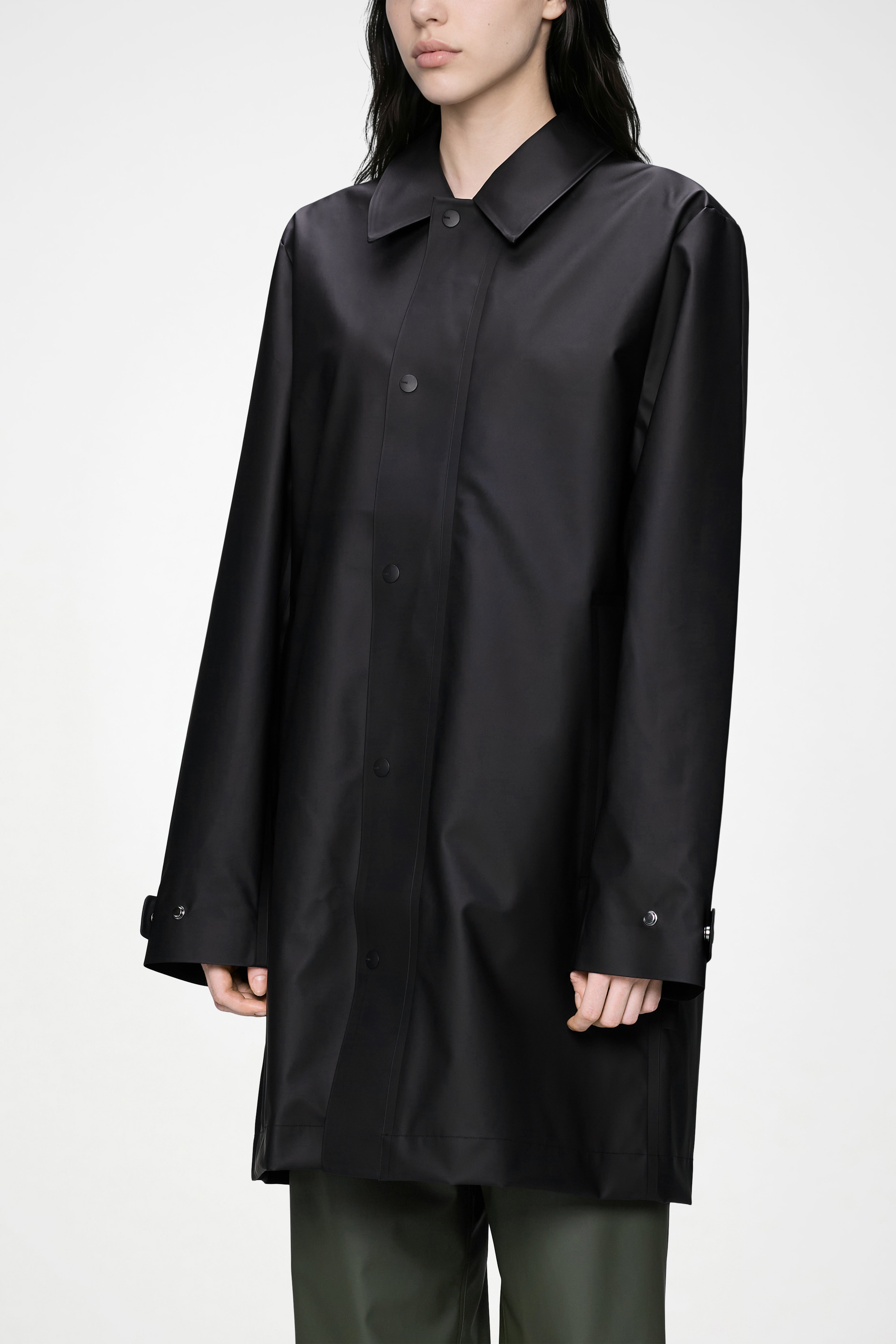 RAINS Nara Long Jacket Black Jacket