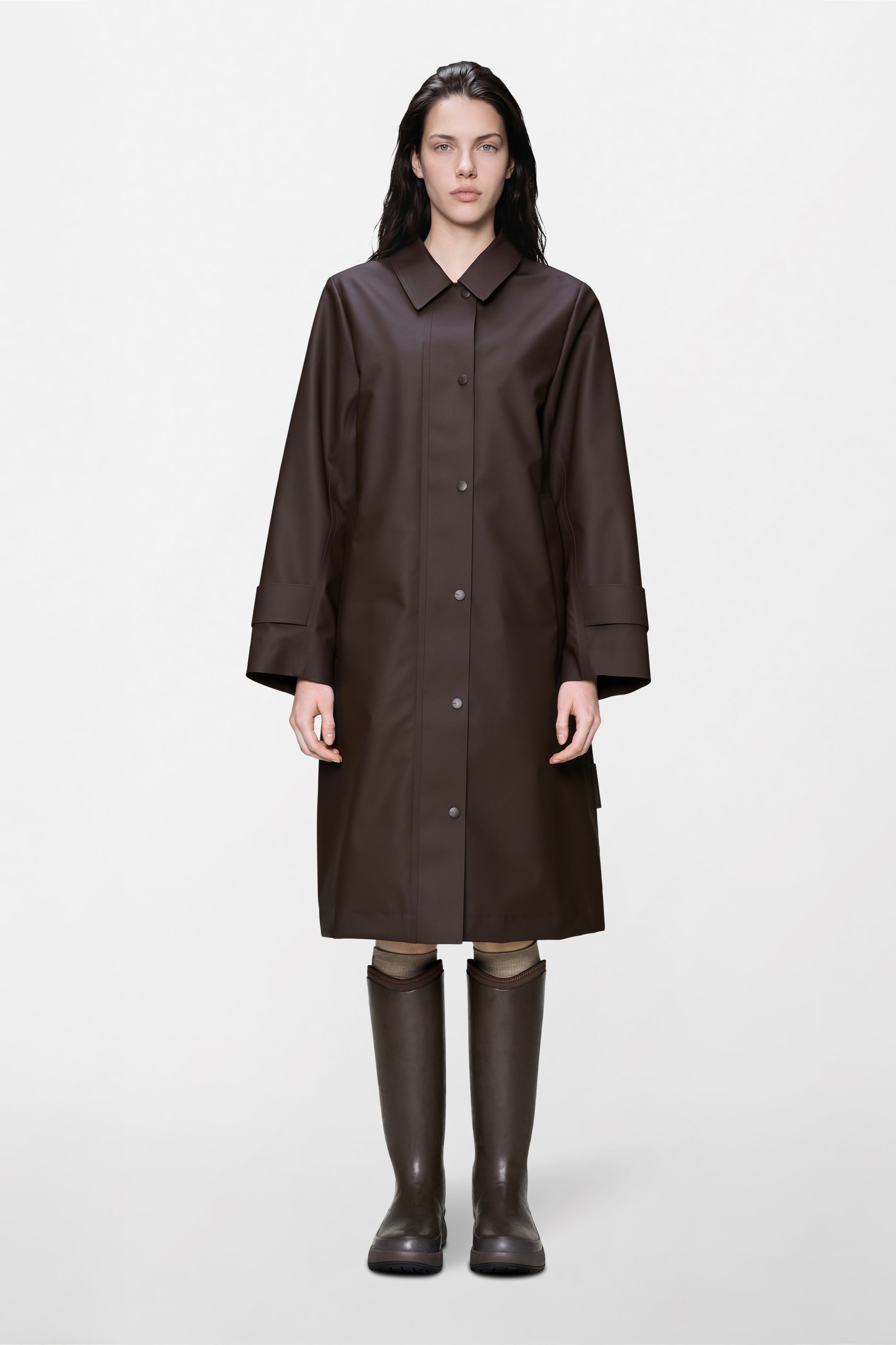 RAINS Nara Long W Jacket Bark Jacket