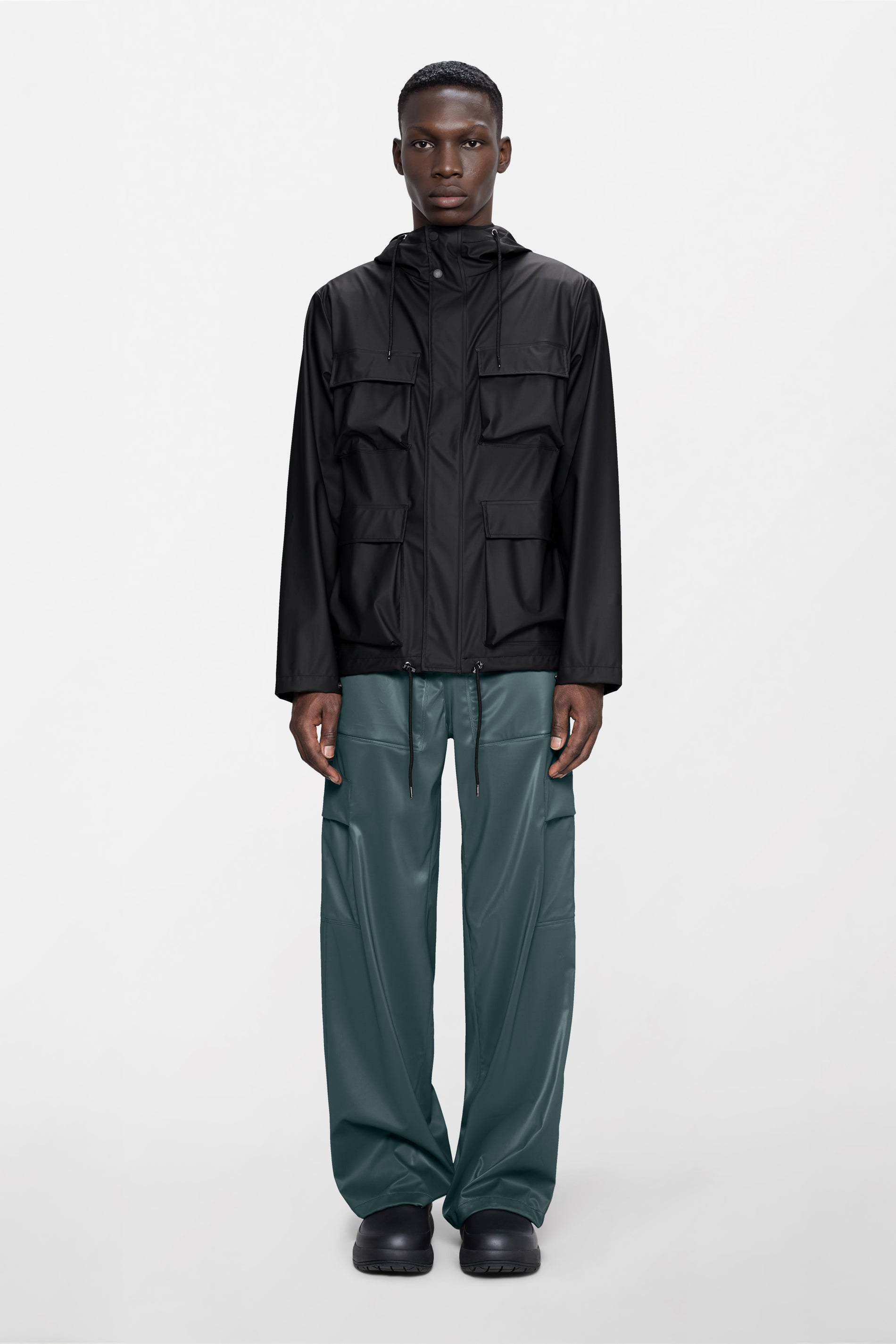 RAINS Pocket Jacket Black Jacket