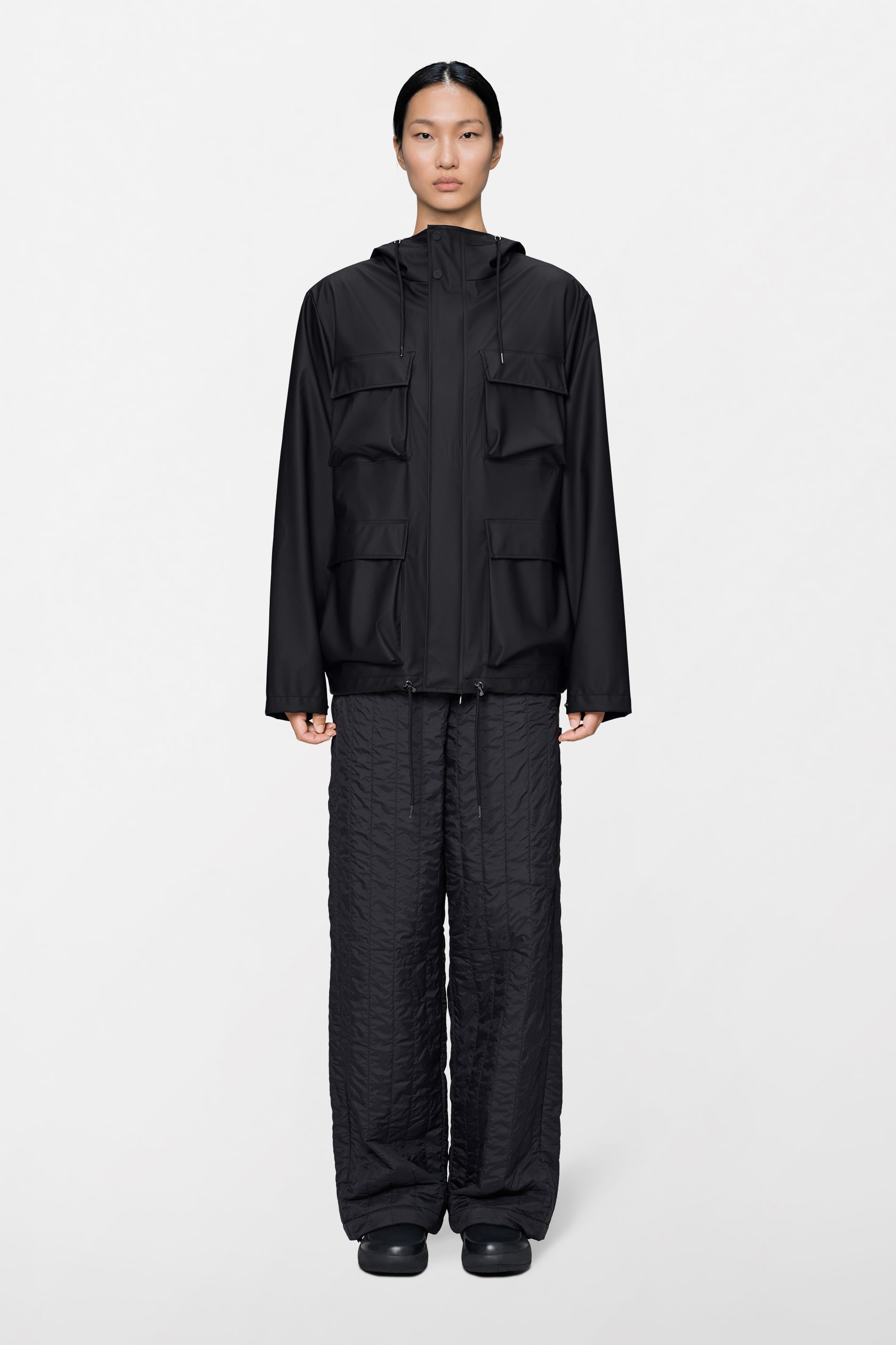 RAINS Pocket Jacket Black Jacket