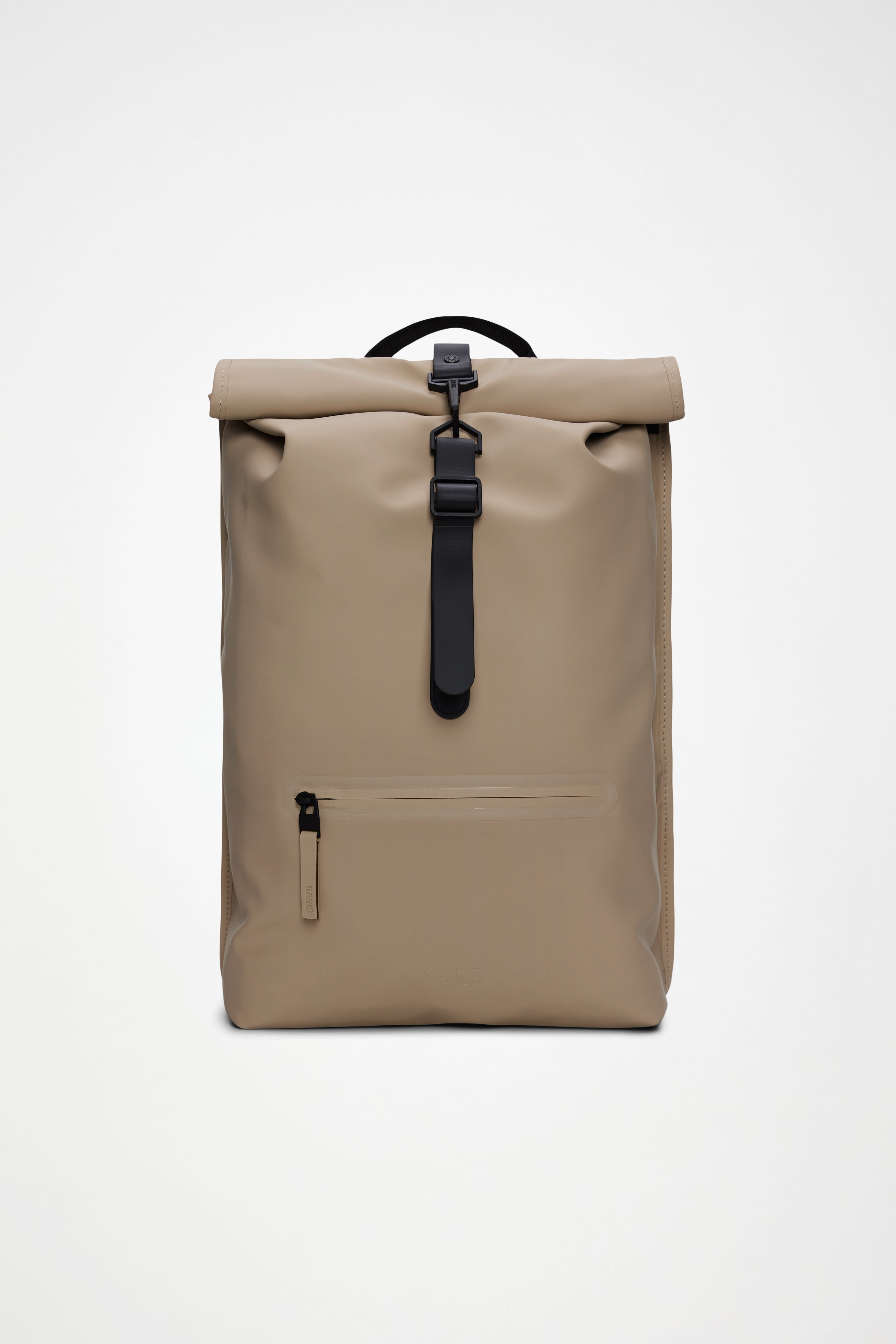 RAINS Rolltop Rucksack Beige 19L H48 x D11 x W32 cm Backpack