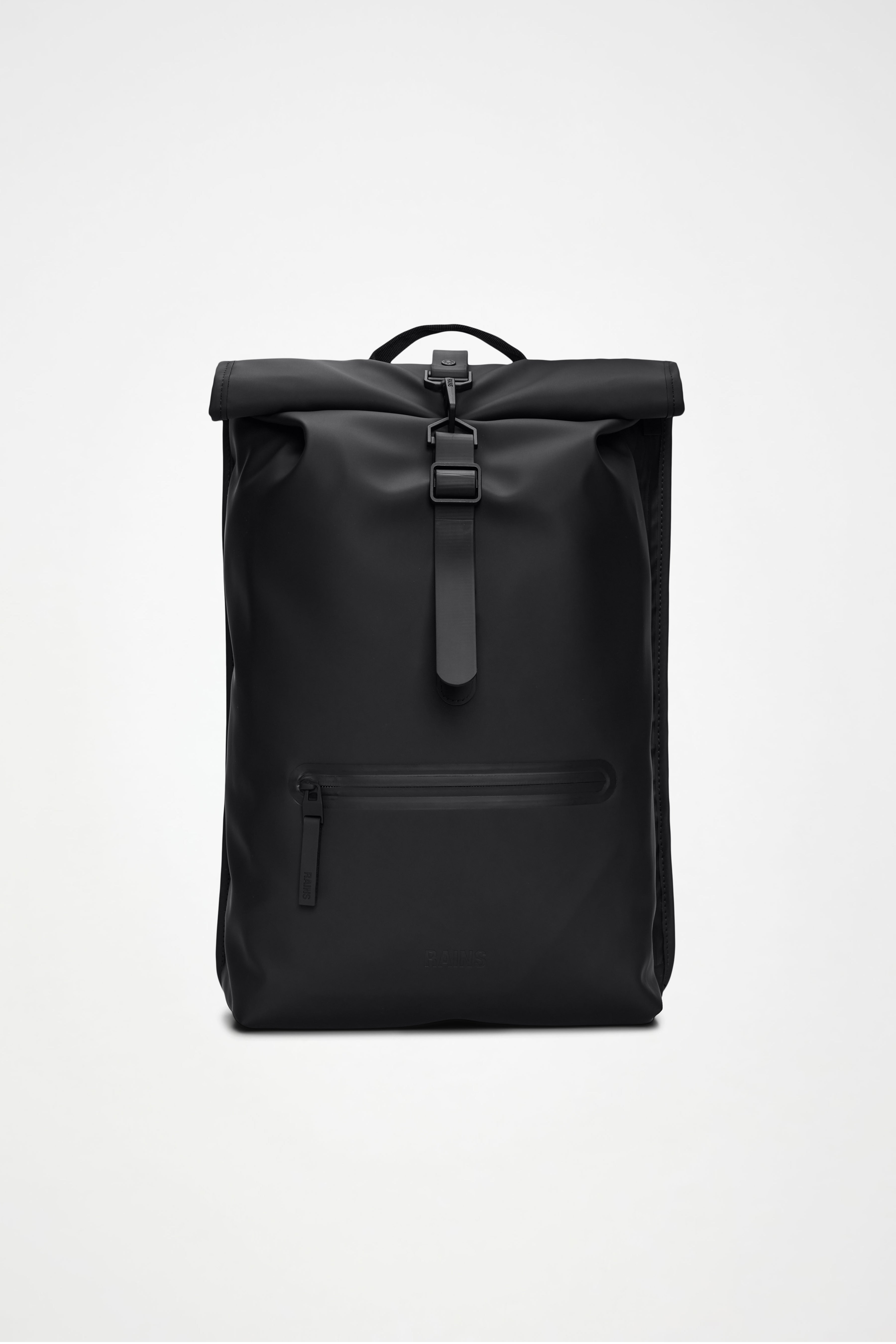RAINS Rolltop Rucksack Black 19L H48 x D11 x W32 cm Backpack