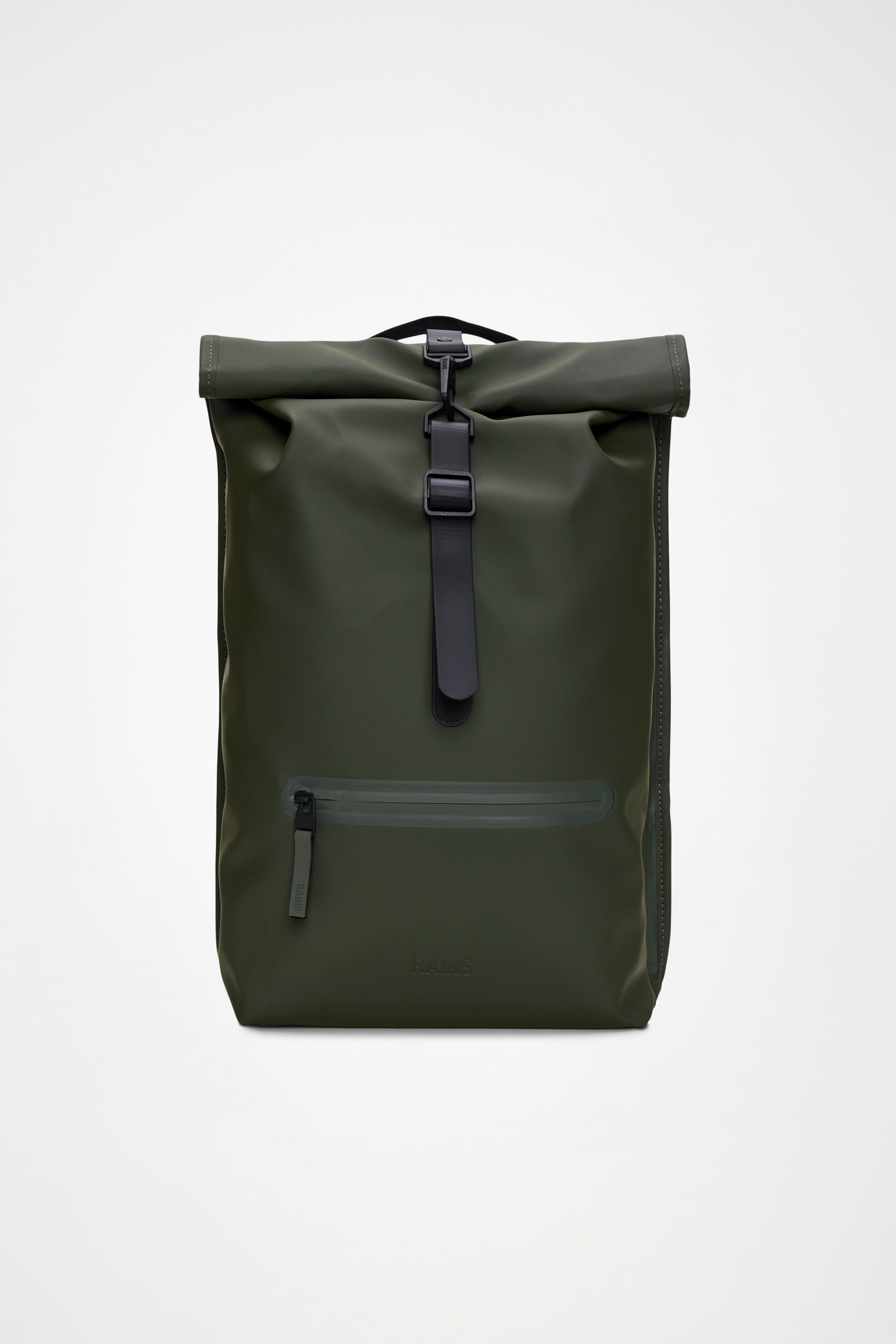 RAINS Rolltop Rucksack Green 19L H48 x D11 x W32 cm Backpack