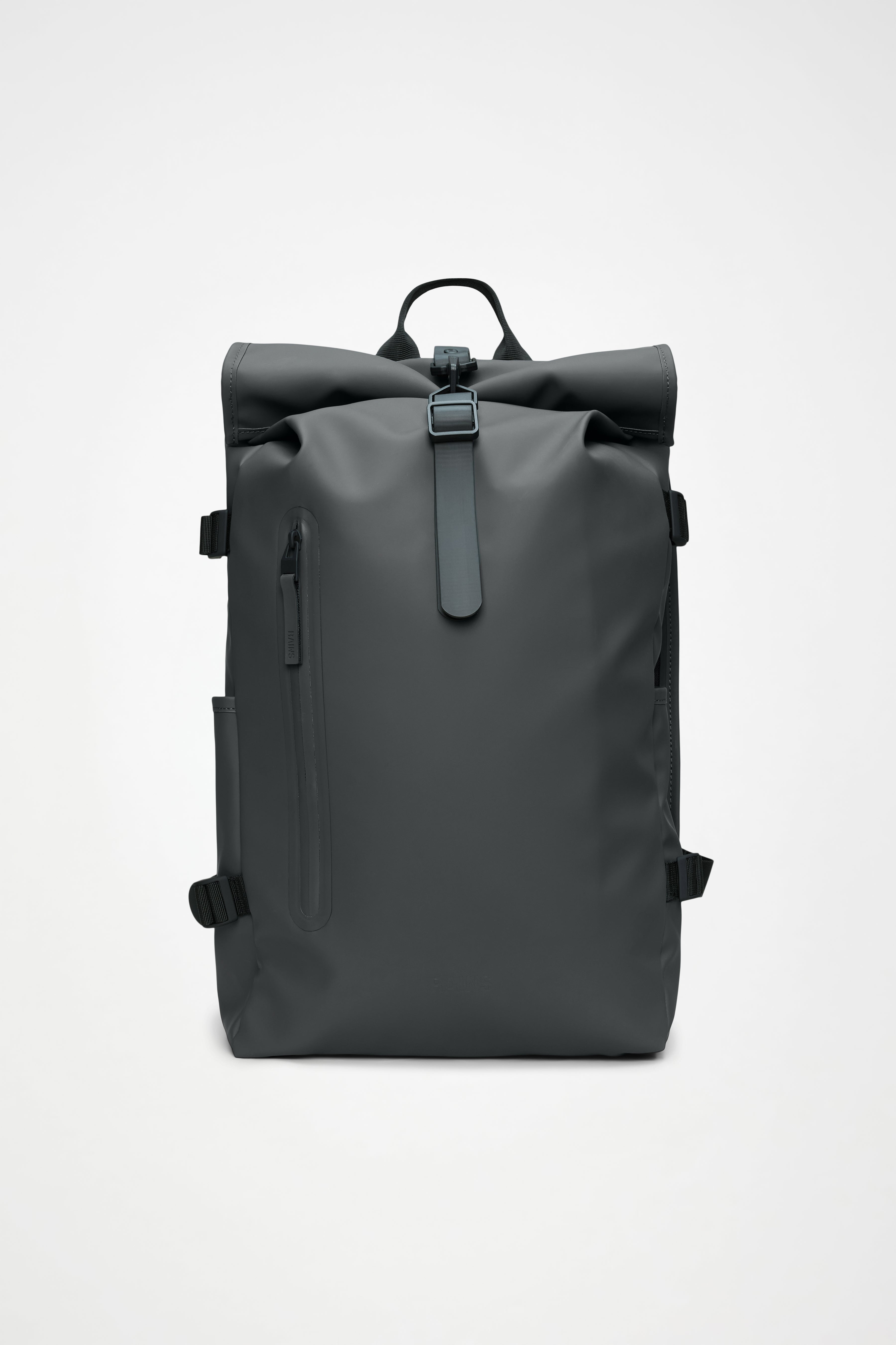 RAINS Rolltop Rucksack Large Dark Grey 28L H63 x D14 x W32 cm Backpack