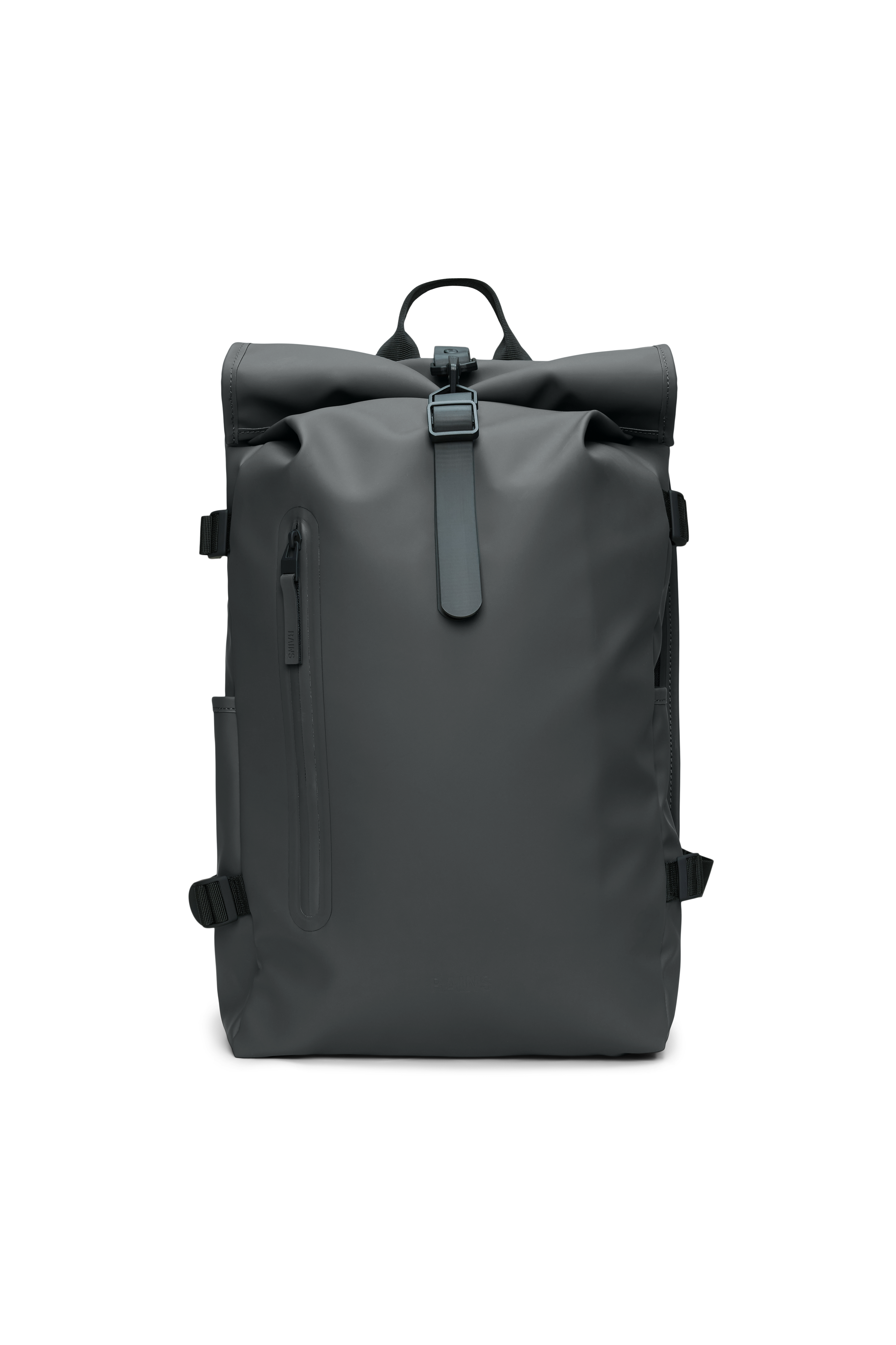 RAINS Rolltop Rucksack Large Dark Grey 28L H63 x D14 x W32 cm Backpack