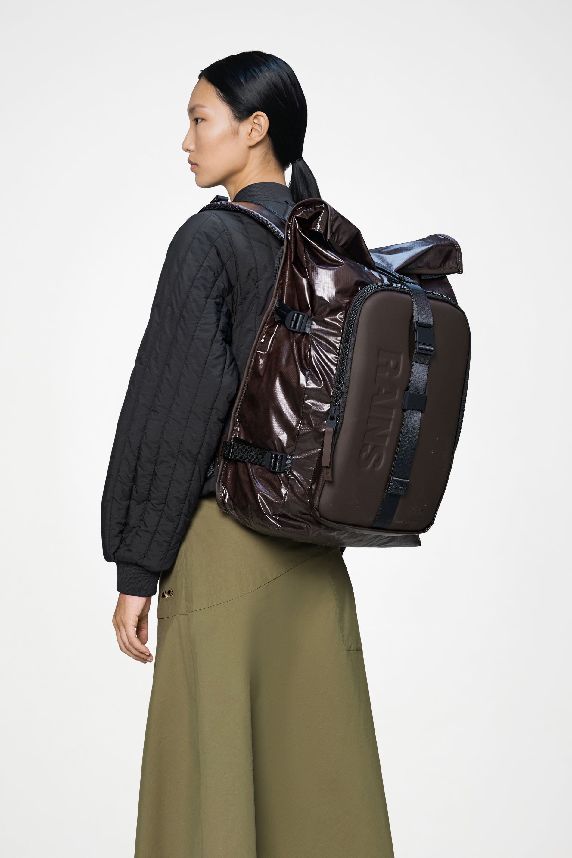 RAINS Sibu Shield Backpack Bark 32L H52 x D16 x W35 cm Backpack