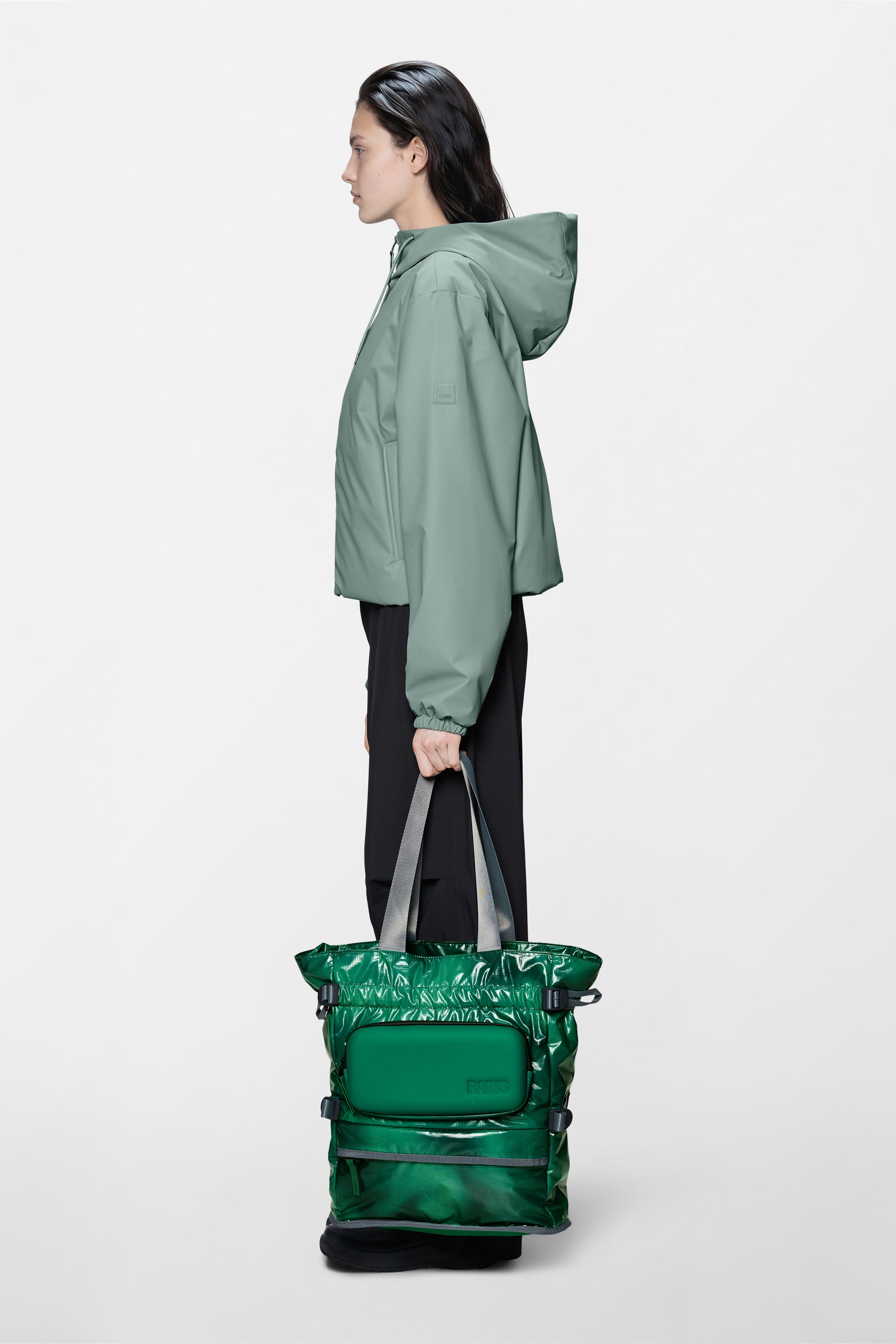 RAINS Sibu Shield Tote Bag Envy 31L H42 x D14 x W36.50 cm Tote
